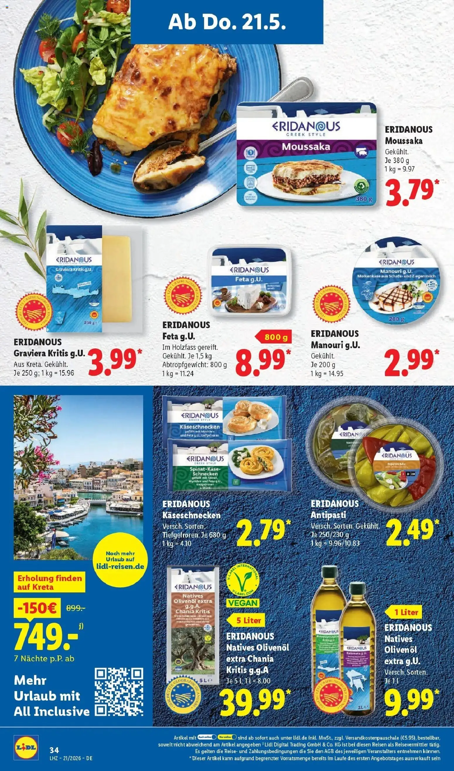 Lidl Prospekt Weikersheim – gültig ab 17.05.2026 | Seite: 56 | Produkte: Feta, Olivenol