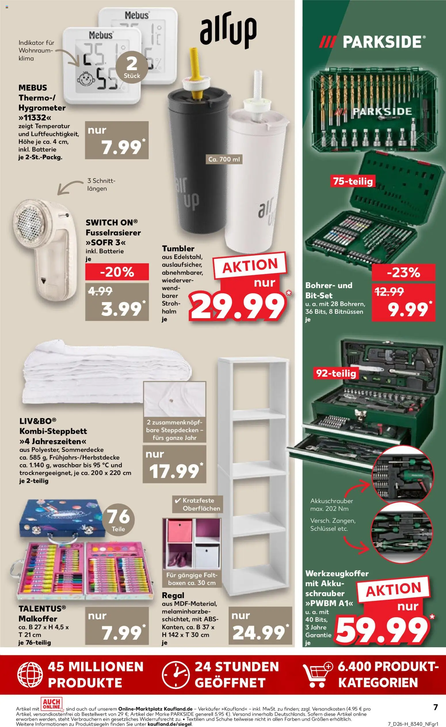 Kaufland Německo leták - Rostock od 25.06.2026 | Strana: 7 | Produkty: Parkside, Regál
