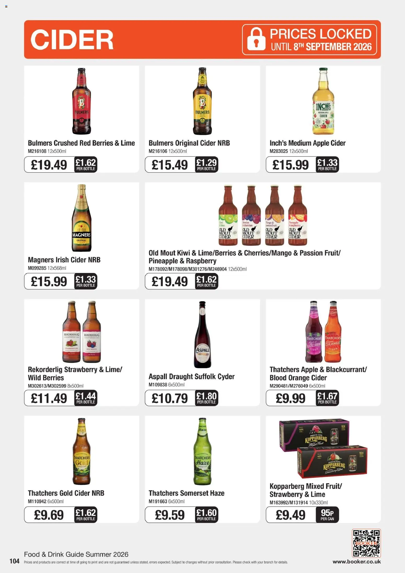 {H1} | Page: 104 | Products: Cider, Apple cider, Strawberry, Raspberry