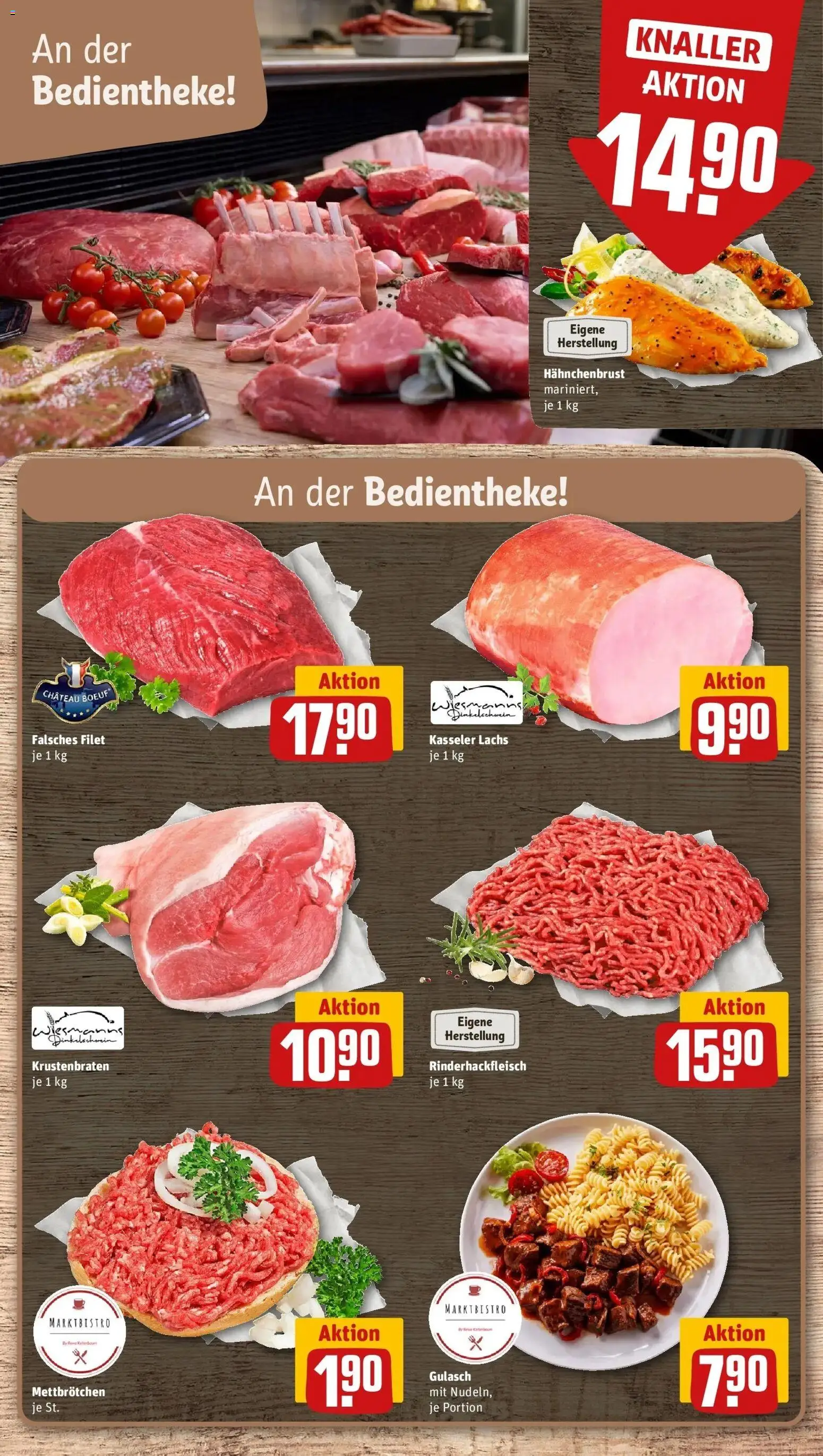 REWE Prospekt ab 14.09.2026 zum Blättern » Angebote | Seite: 6 | Produkte: Krustenbraten, Lachs, Gulasch, Hahnchenbrust