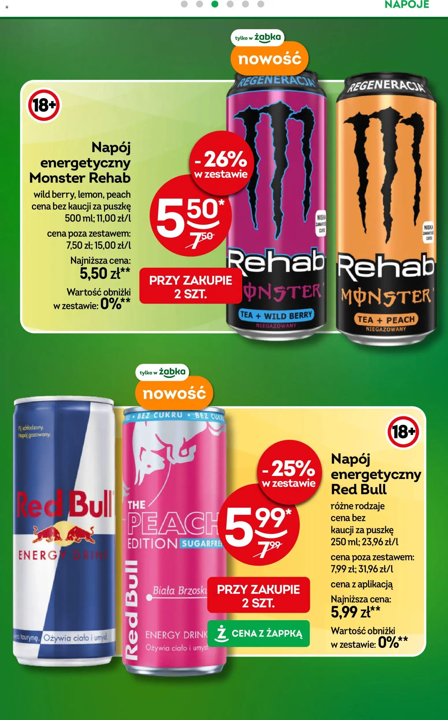 Żabka gazetka od 17.06.2026 | Strona: 43 | Produkty: Red bull, Napoje
