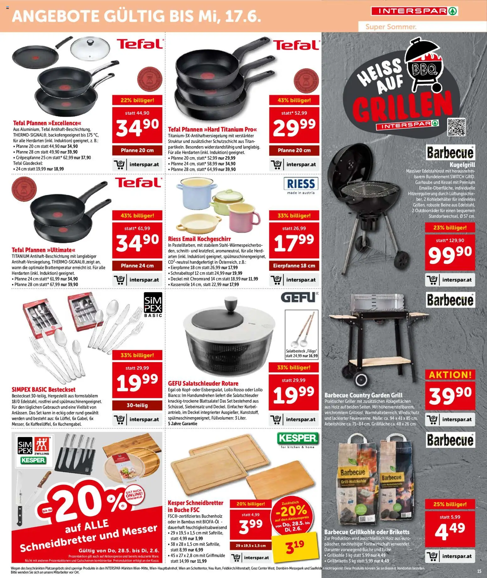 Interspar Flugblatt - Wien gültig ab 29.05.2026 | Seite: 15 | Produkte: Herd, Grill