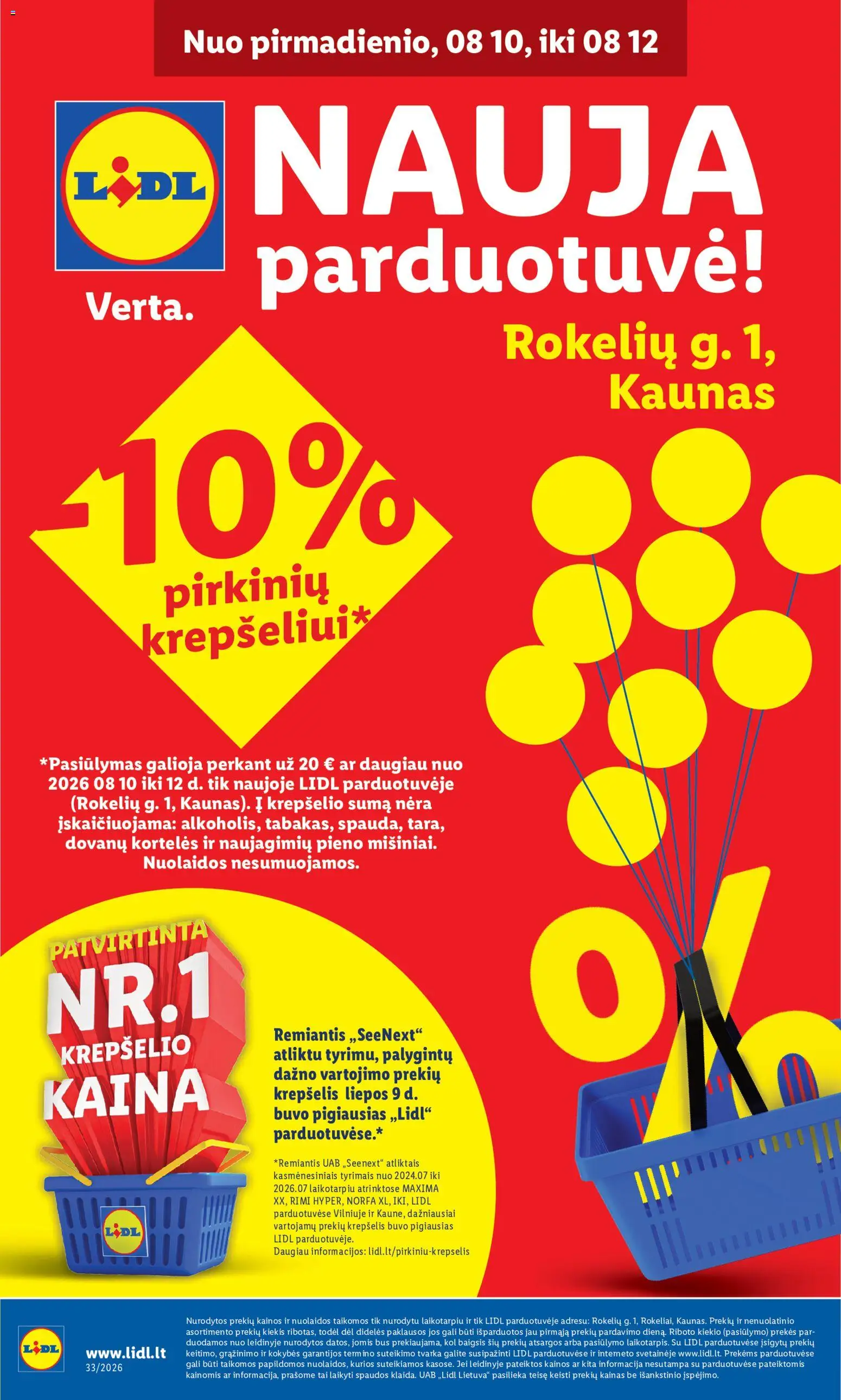 LIDL akcijos nuo 2026.08.10 | Puslapis: 1 | Prekių: Krepšelis