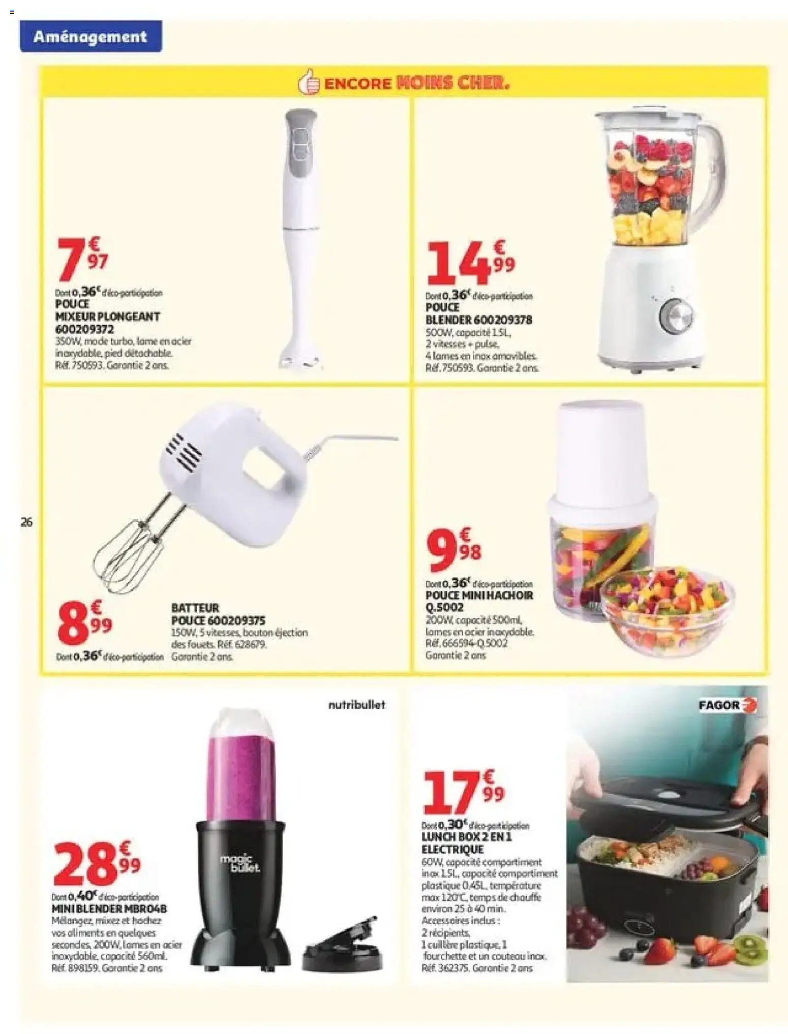 {H1} | Page: 26 | Produits: Mixeur plongeant, Blender, Mixer, Batteur