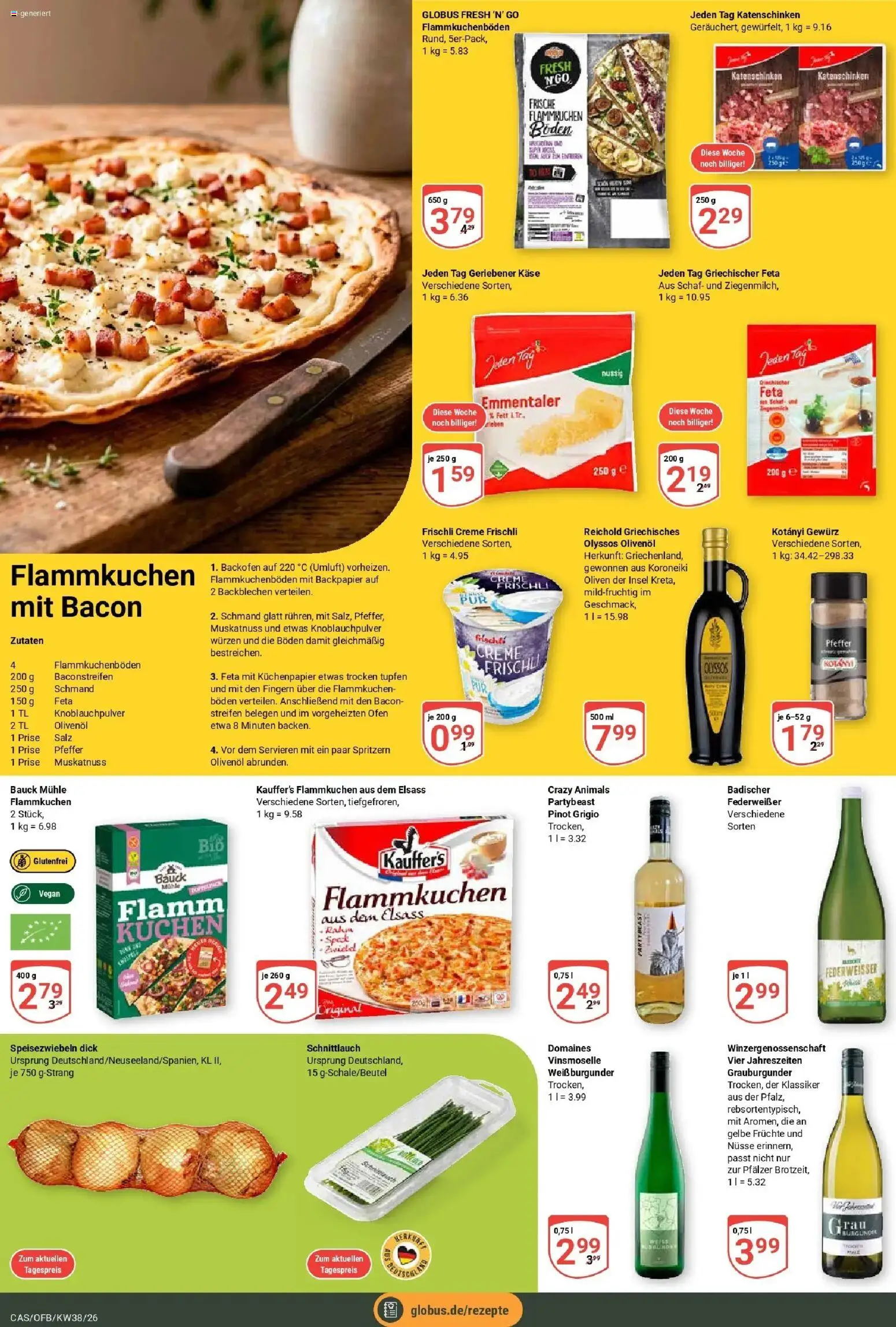Globus Prospekt Castrop-Rauxel (ab 14.09.2026) » Angebote online | Seite: 18 | Produkte: Feta, Creme, Salz, Backofen