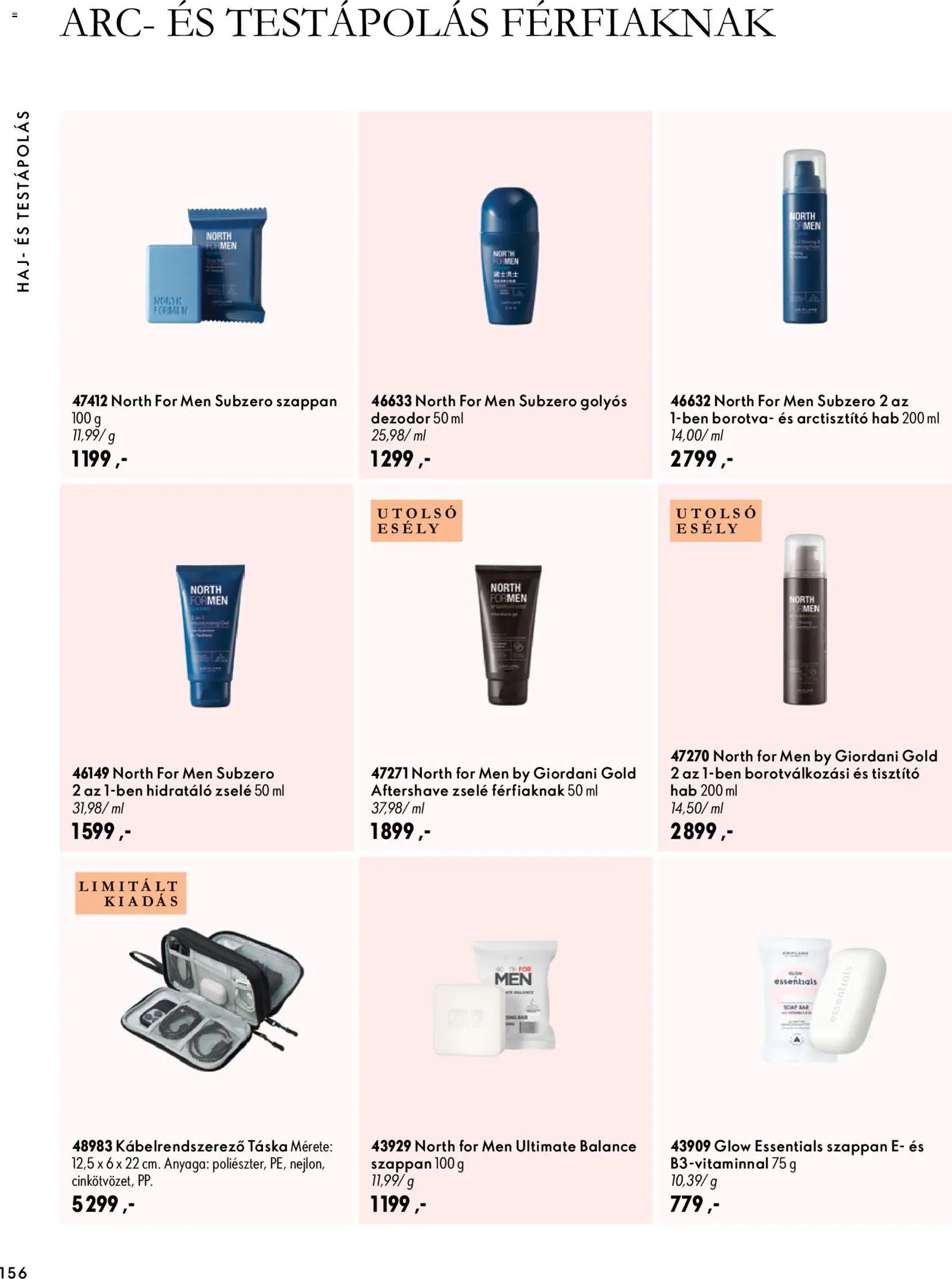 Oriflame akciós ujság - amely érvényes a következő dátumtól: 2026.11.11. | Oldal: 156 | Termékek: Hab, Táska, Borotva, Szappan