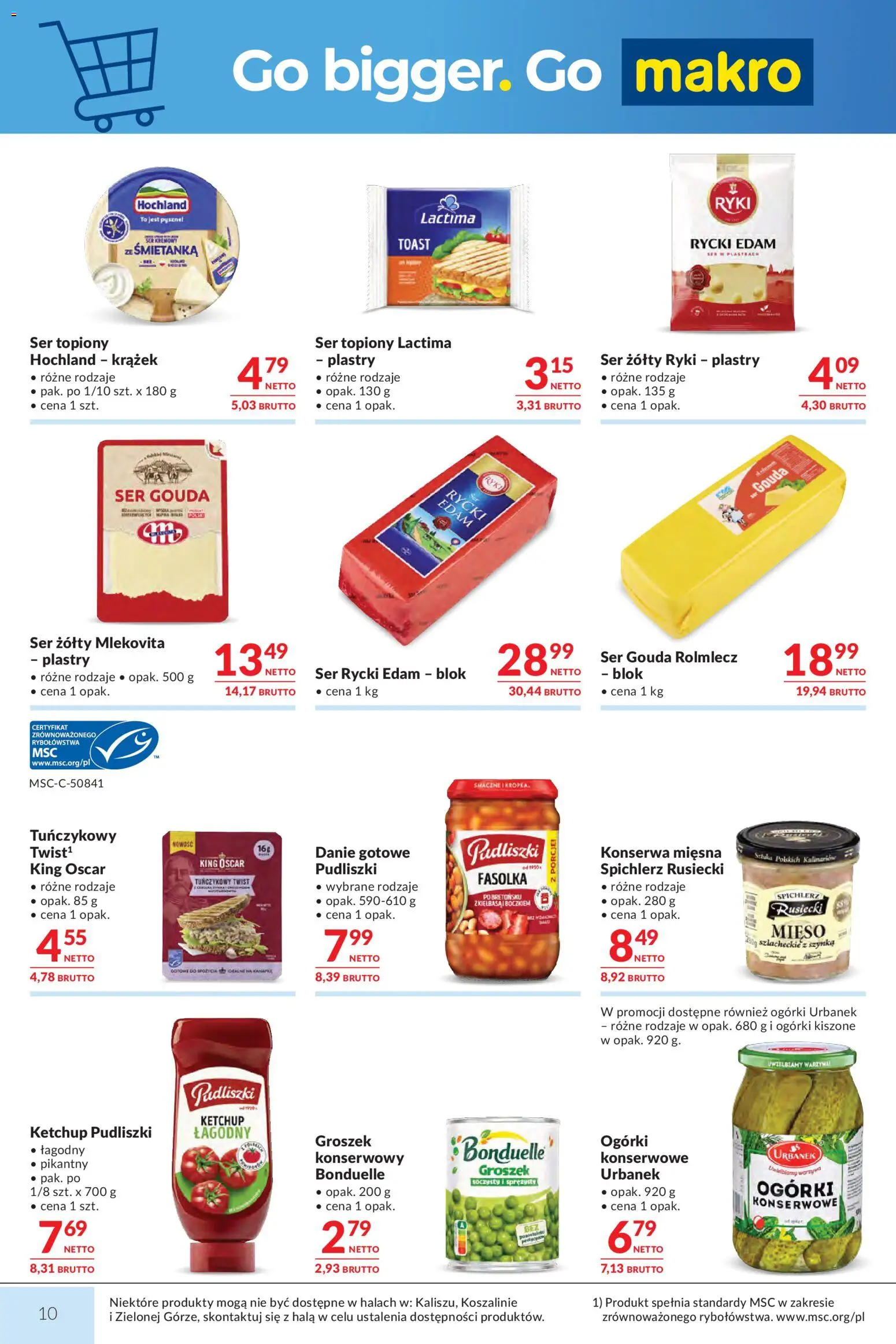 Makro gazetka od 01.09.2026 | Strona: 10 | Produkty: Groszek, Ser, Ogórki, Warzywa