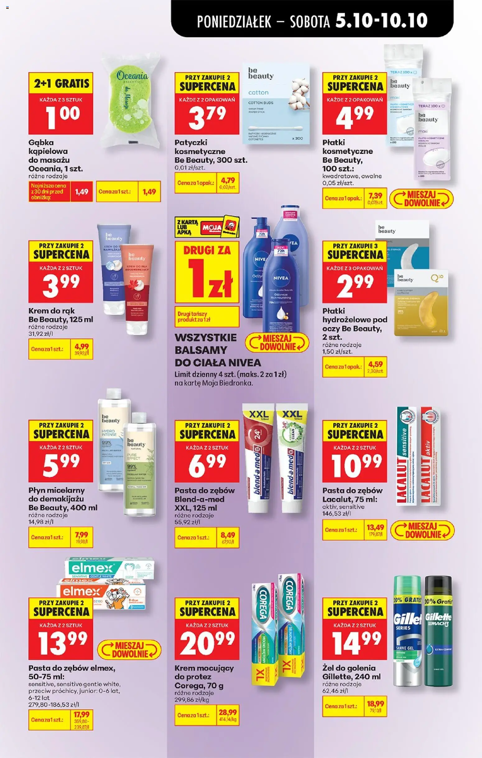 Biedronka Polsko leták - Codziennie niskie ceny od 05.10.2026 | Strana: 73 | Produkty: Corega, Elmex, Nivea, Krém