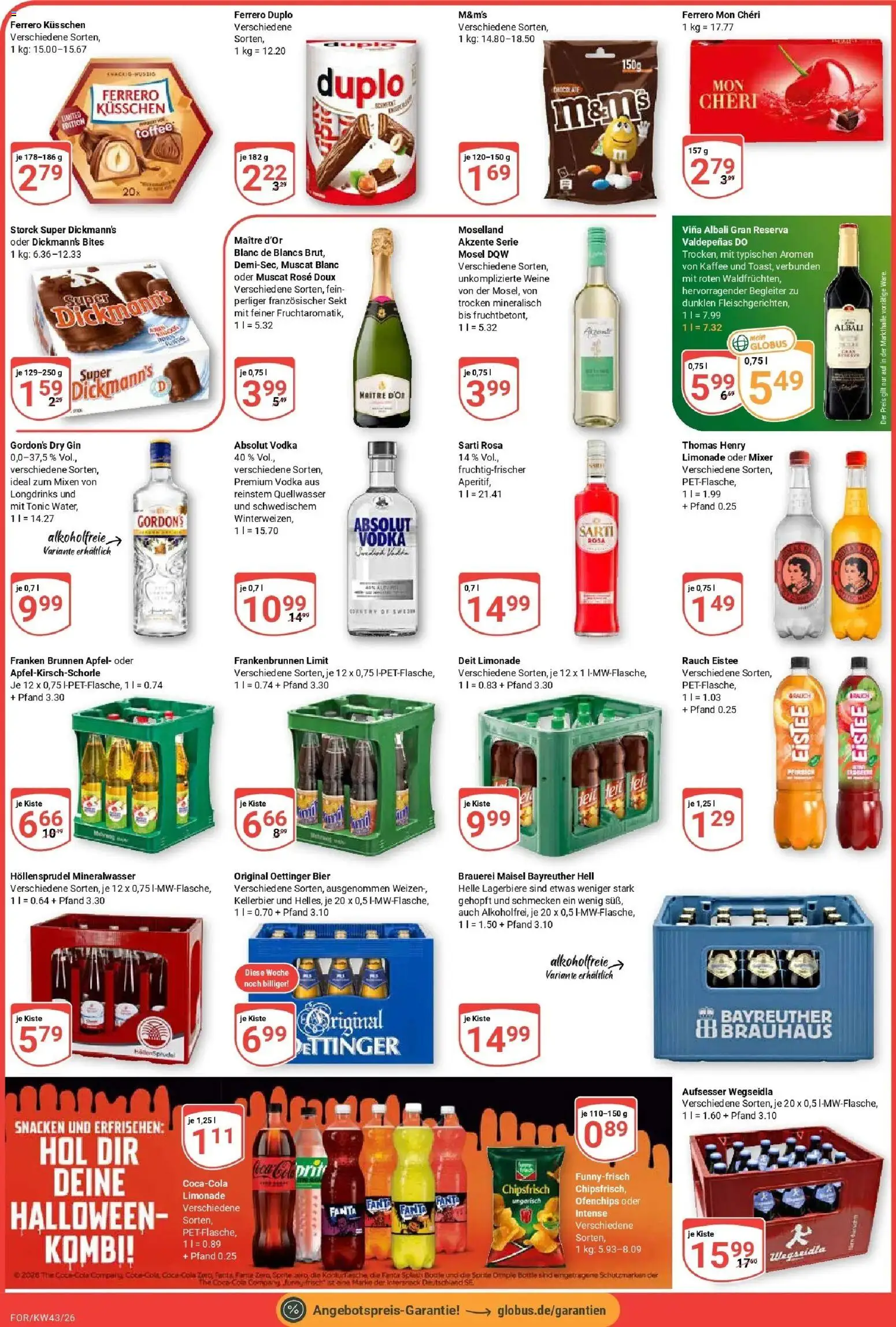 Globus Prospekt Forchheim (ab 19.10.2026) » Angebote online | Seite: 3 | Produkte: Bayreuther hell, Fanta, Cola, Mineralwasser