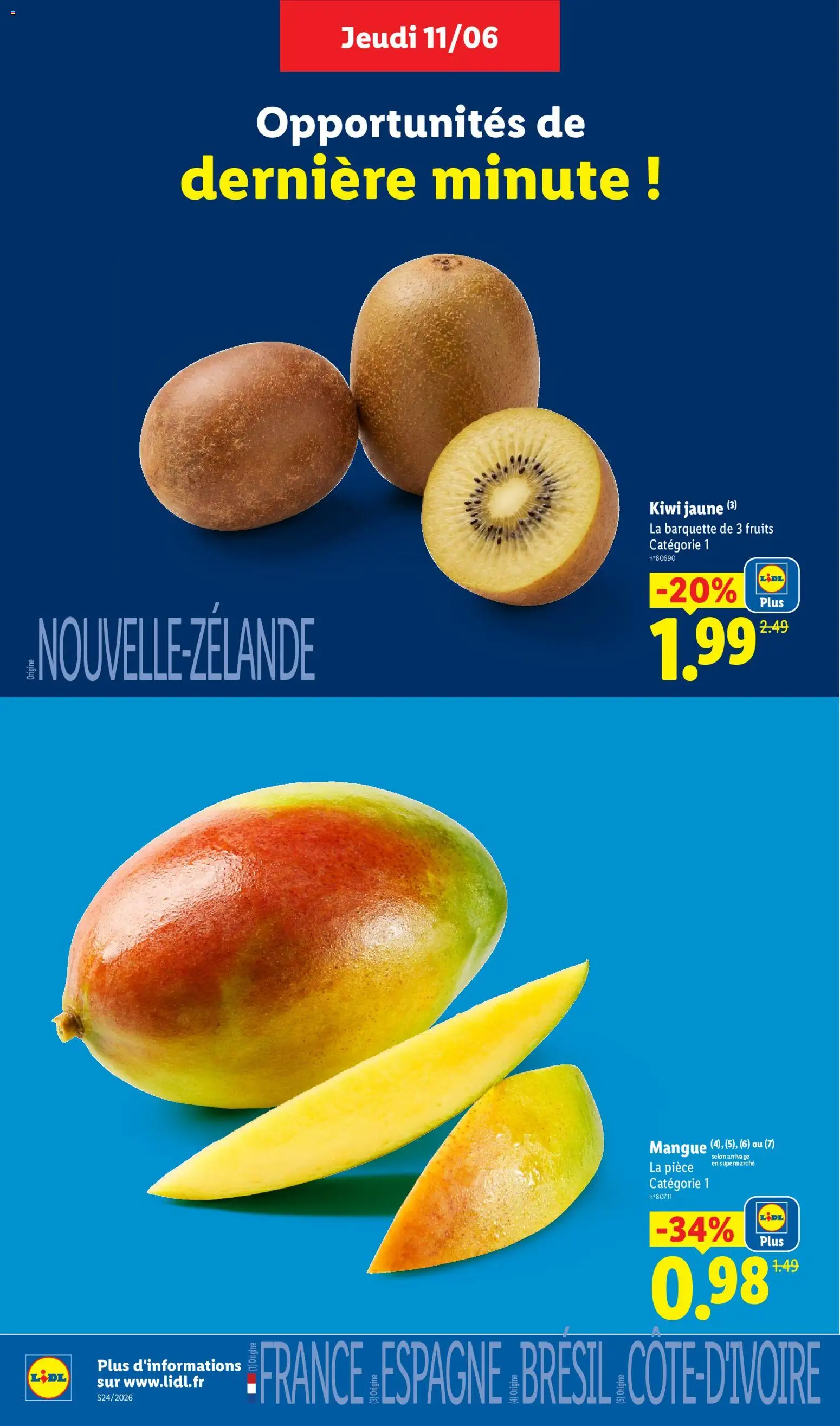 {H1} | Page: 4 | Produits: Mangue, Kiwi