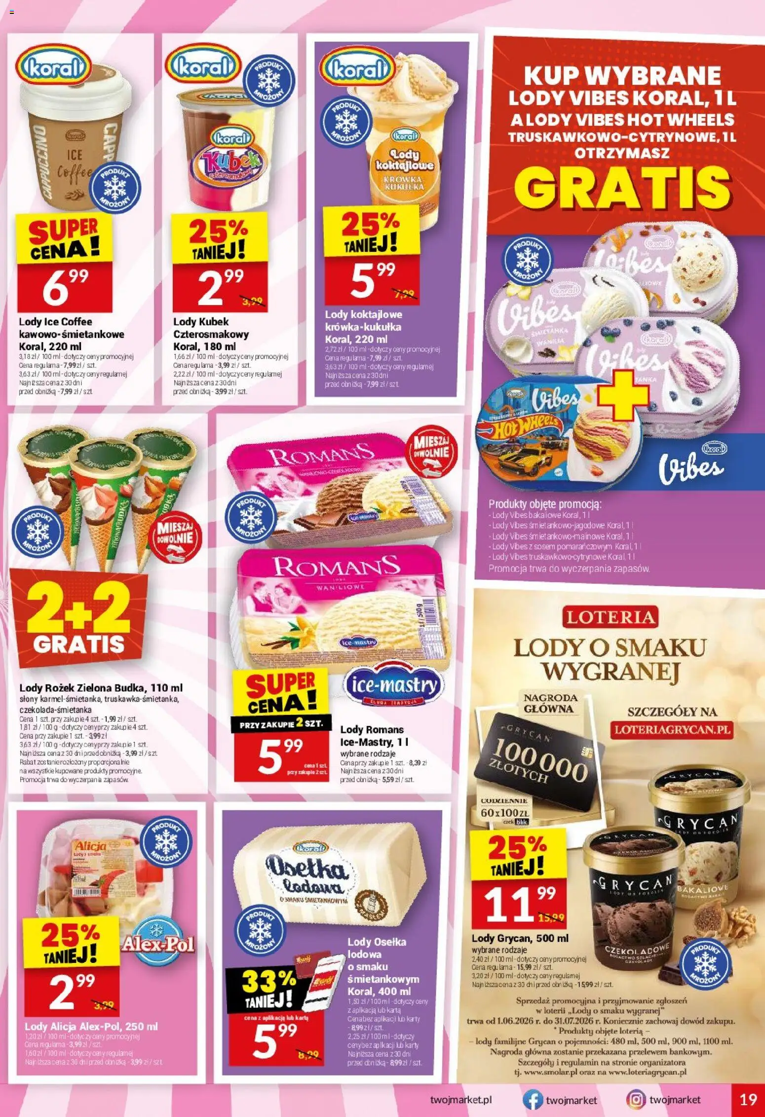 Twój Market gazetka od 02.06.2026 | Strona: 19 | Produkty: Karta, Osełka, Krowka, Lody