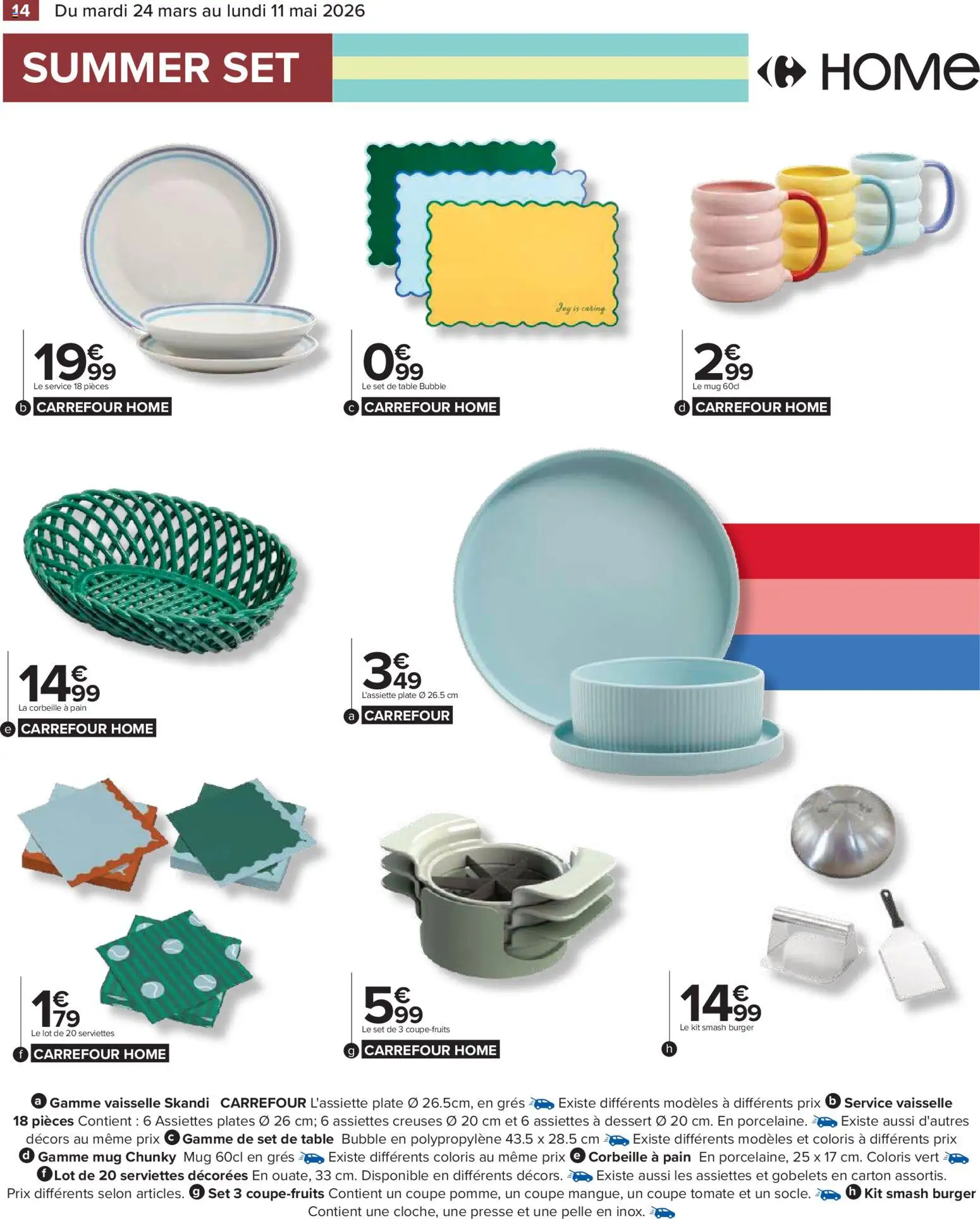 {H1} | Page: 14 | Produits: Service vaisselle 18 pièces, Table, Service vaisselle, Pain