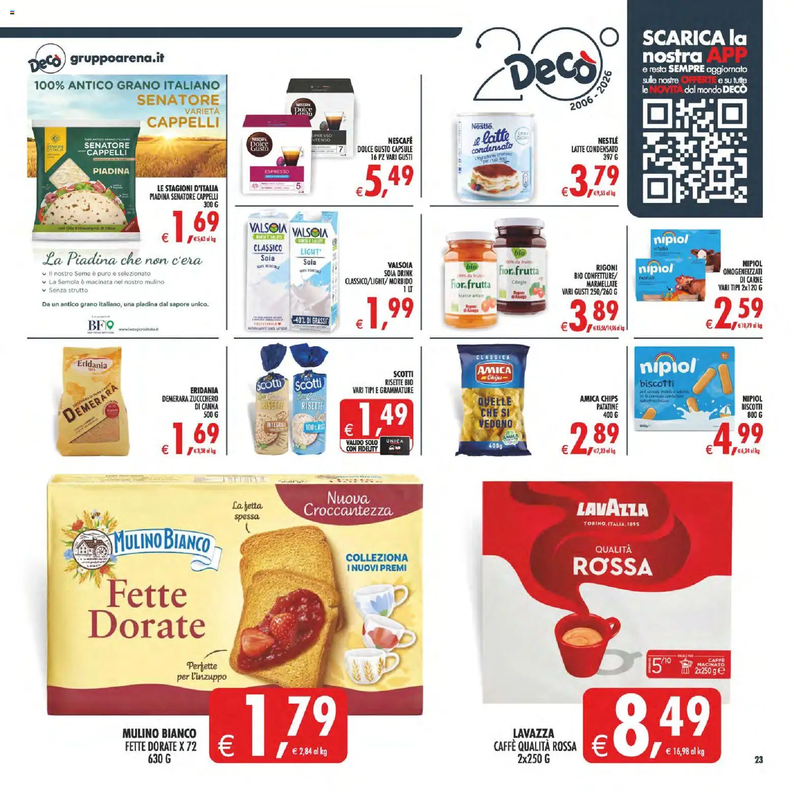 Volantino Decò del 08.05.2026 | Pagina: 28 | Prodotti: Caffè, Biscotti, Latte, Lavazza