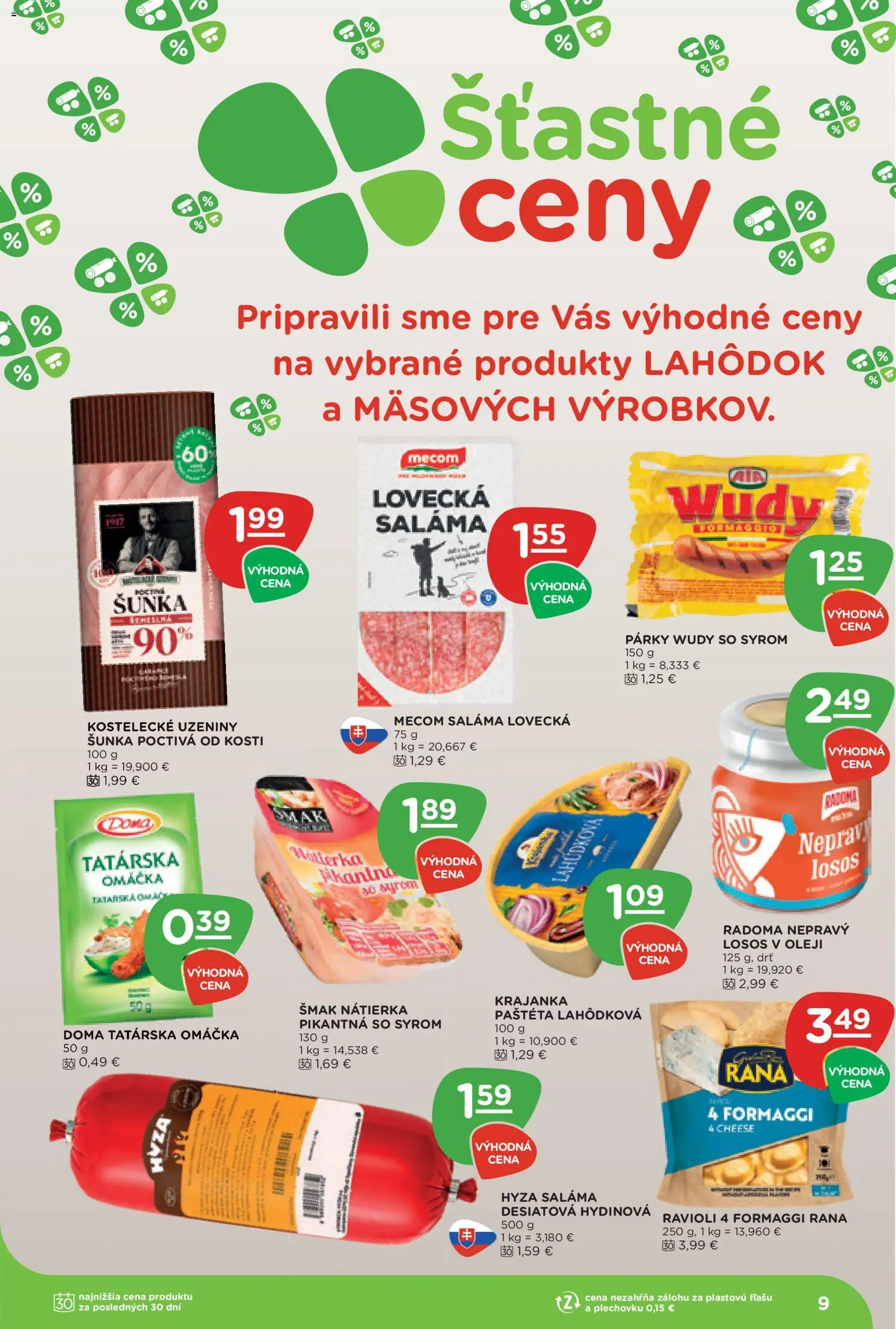 Nové Terno akcie – leták je platný od 10.09.2026 | Strana: 9 | Produkty: Losos, Tatárska omáčka, Omáčka, Paštéta