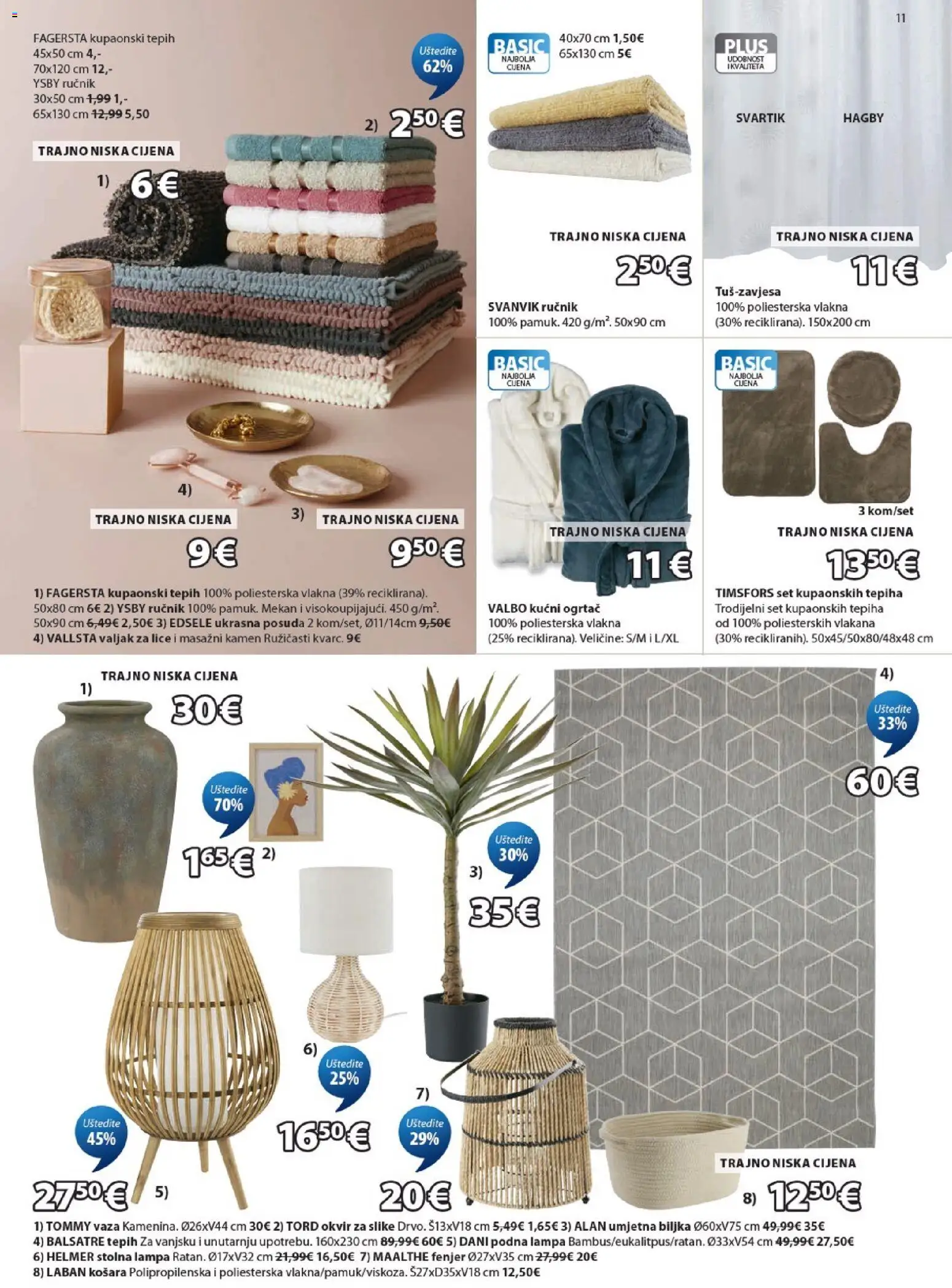 JYSK katalog | vrijedi od 18.05.2026 | Stranica: 11 | Proizvodi: Ručnik, Kućni ogrtač, Okvir za slike, Fenjer