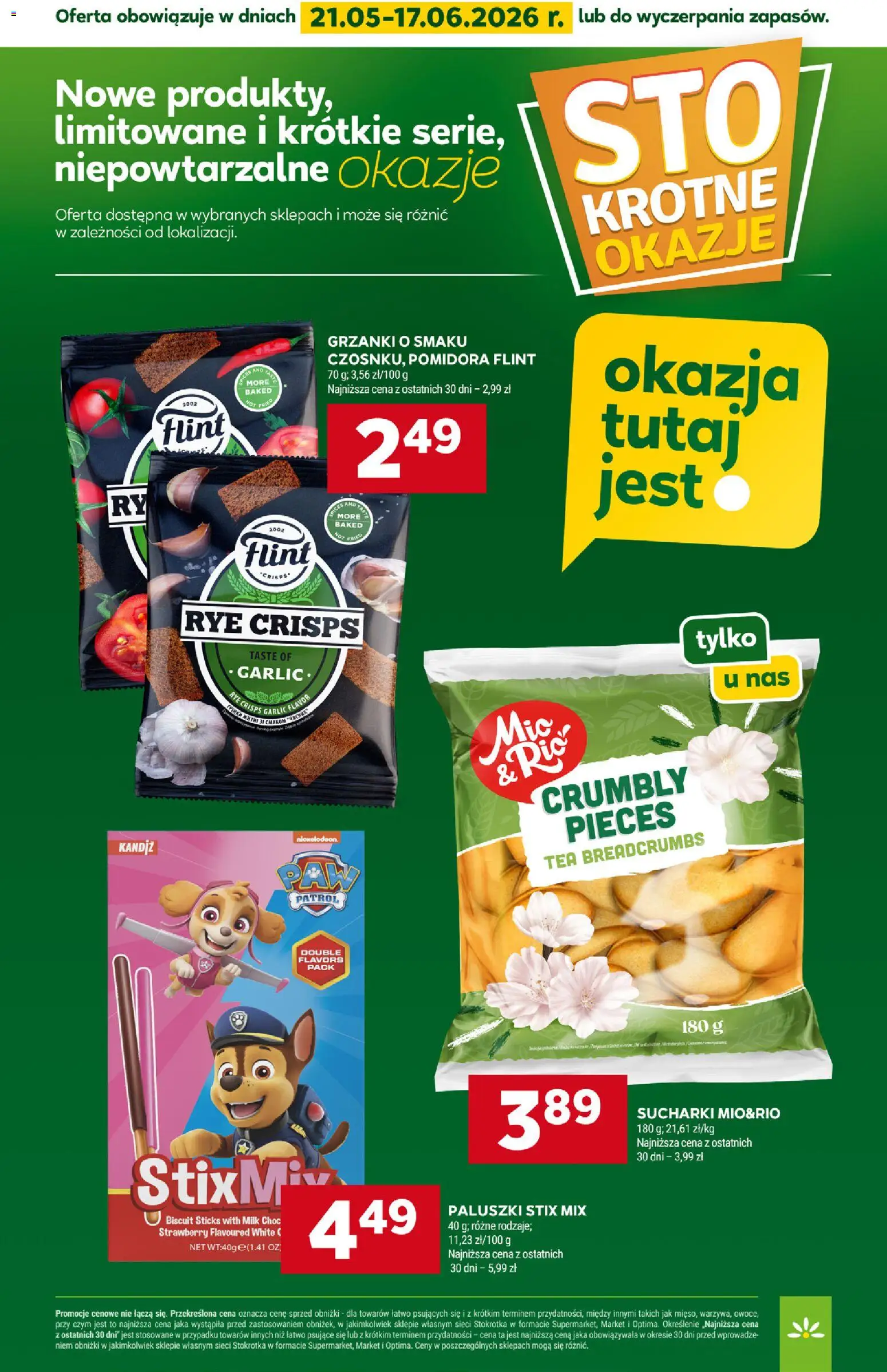 Stokrotka gazetka - Market od 21.05.2026 | Strona: 24 | Produkty: Stokrotka, Paluszki