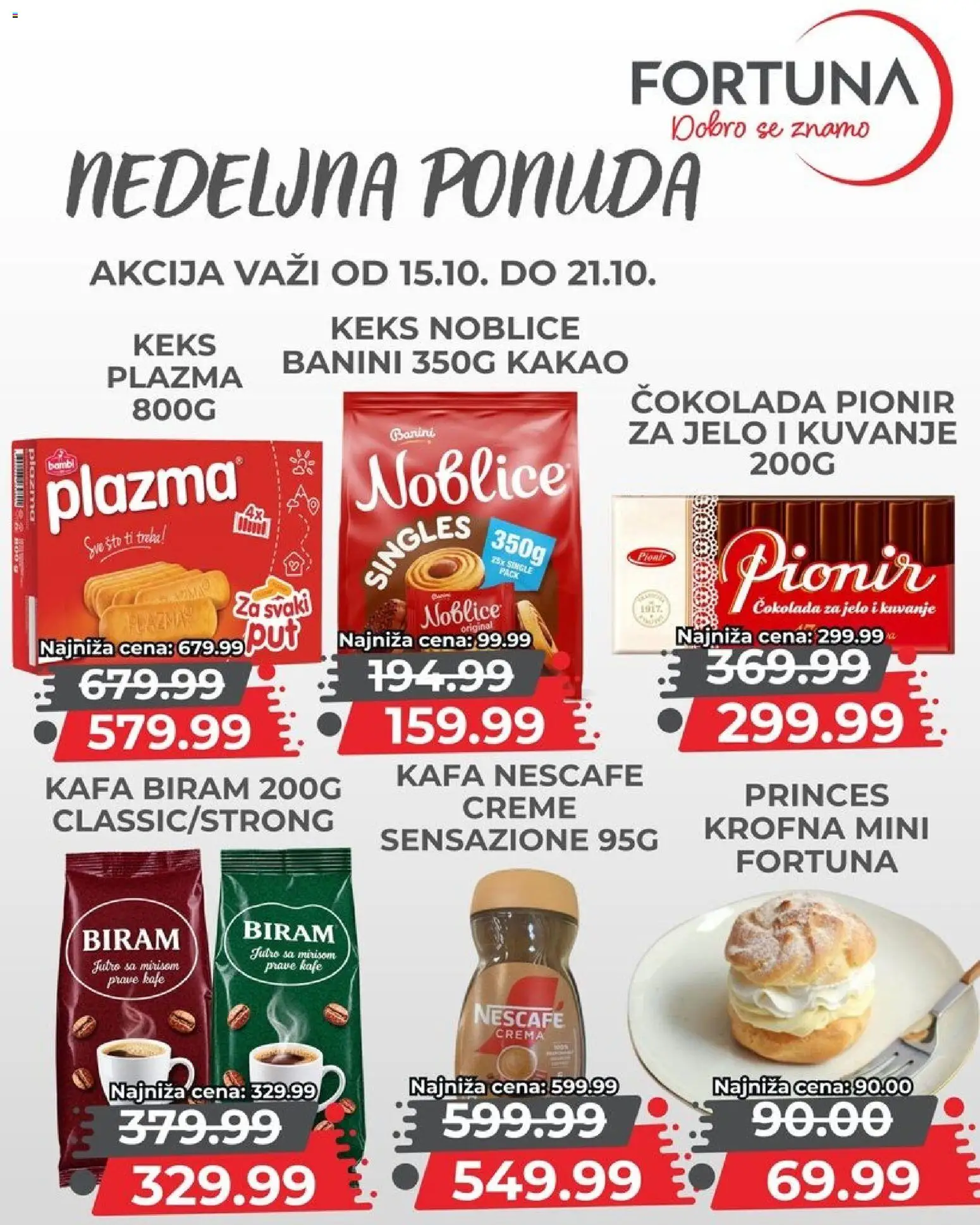 Fortuna Market katalog - važi od 15.10.2026 | Strana: 8 | Proizvode: Keks, Sto, Plazma, Čokolada