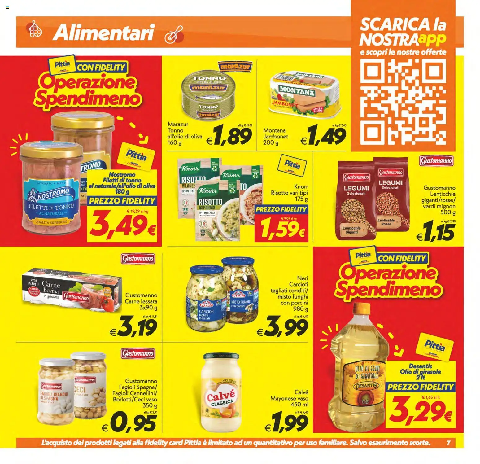 Volantino SuperConveniente del 22/09/2026 | Pagina: 7 | Prodotti: Olio di semi, Fagioli, Carciofi, Carne