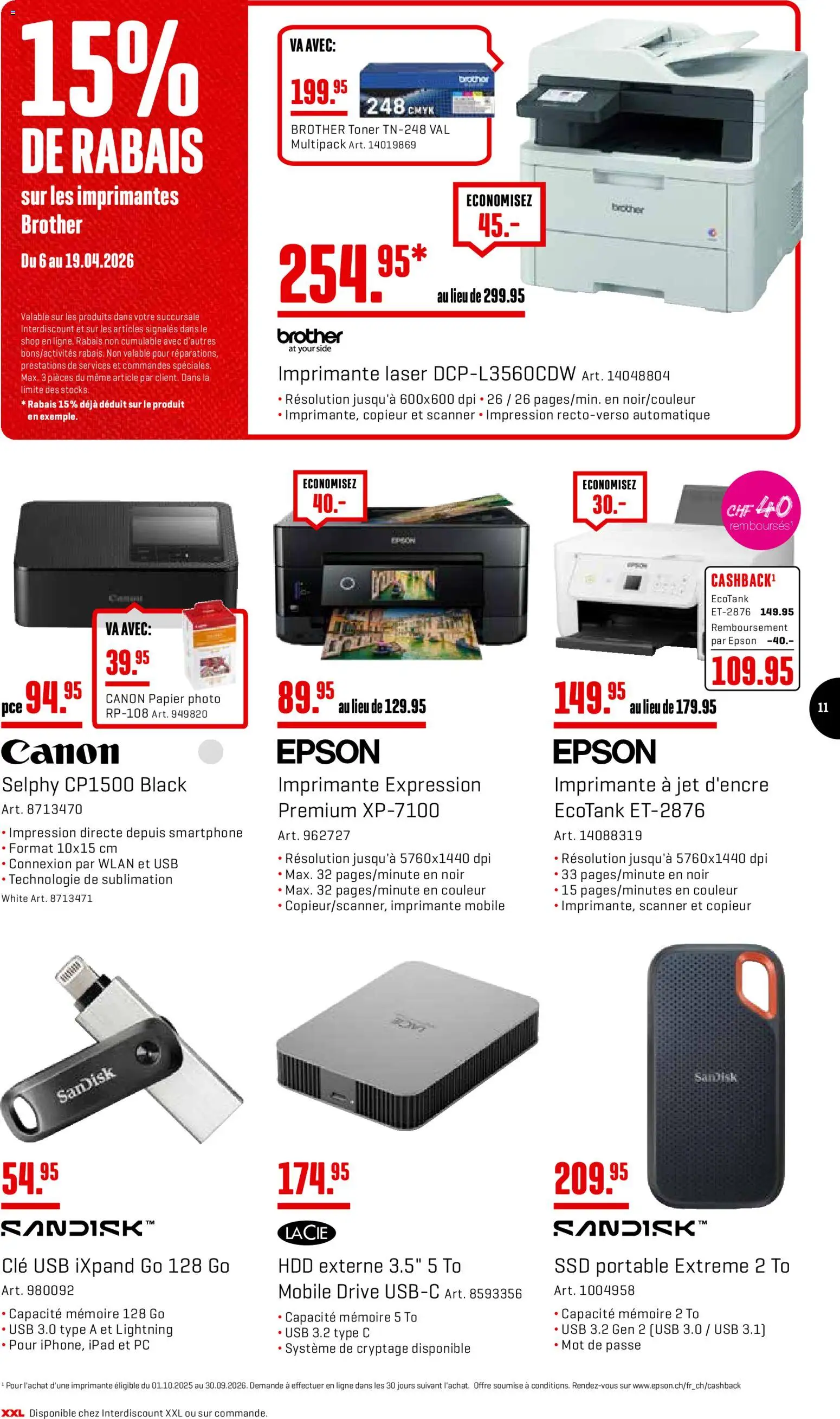Interdiscount aktionen FR – gültig ab 06.04.2026 | Seite: 11 | Produkte: Smartphone, Pc, Ipad, Usb