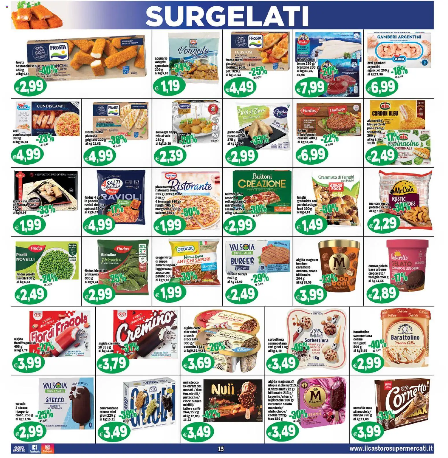 Volantino Il Castoro del 02/10/2026 | Pagina: 15 | Prodotti: Vaniglia, Salame, Funghi, Ricotta