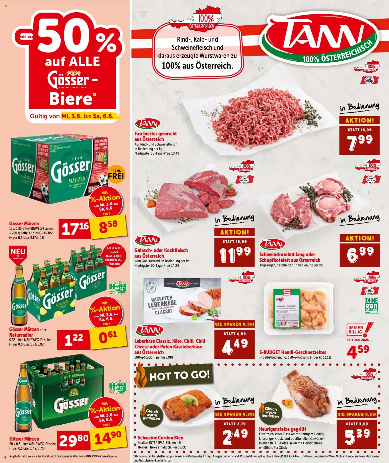 Interspar - Oberoesterreich gültig ab 03.06.2026 | Seite: 4 | Produkte: Chips, Chili, Schweinefleisch