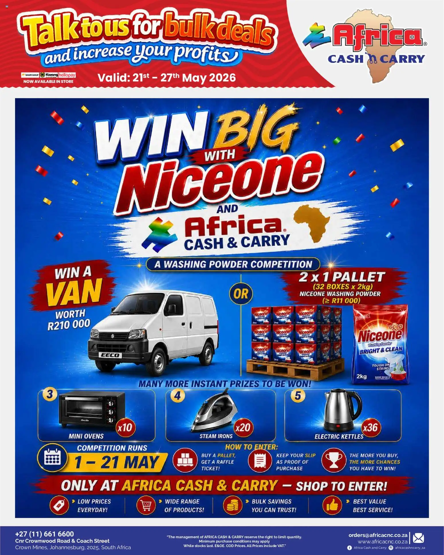 New Africa Cash & Carry catalogue – valid from 21.05.2026 | Page: 15 | Products: Powder, Washing powder