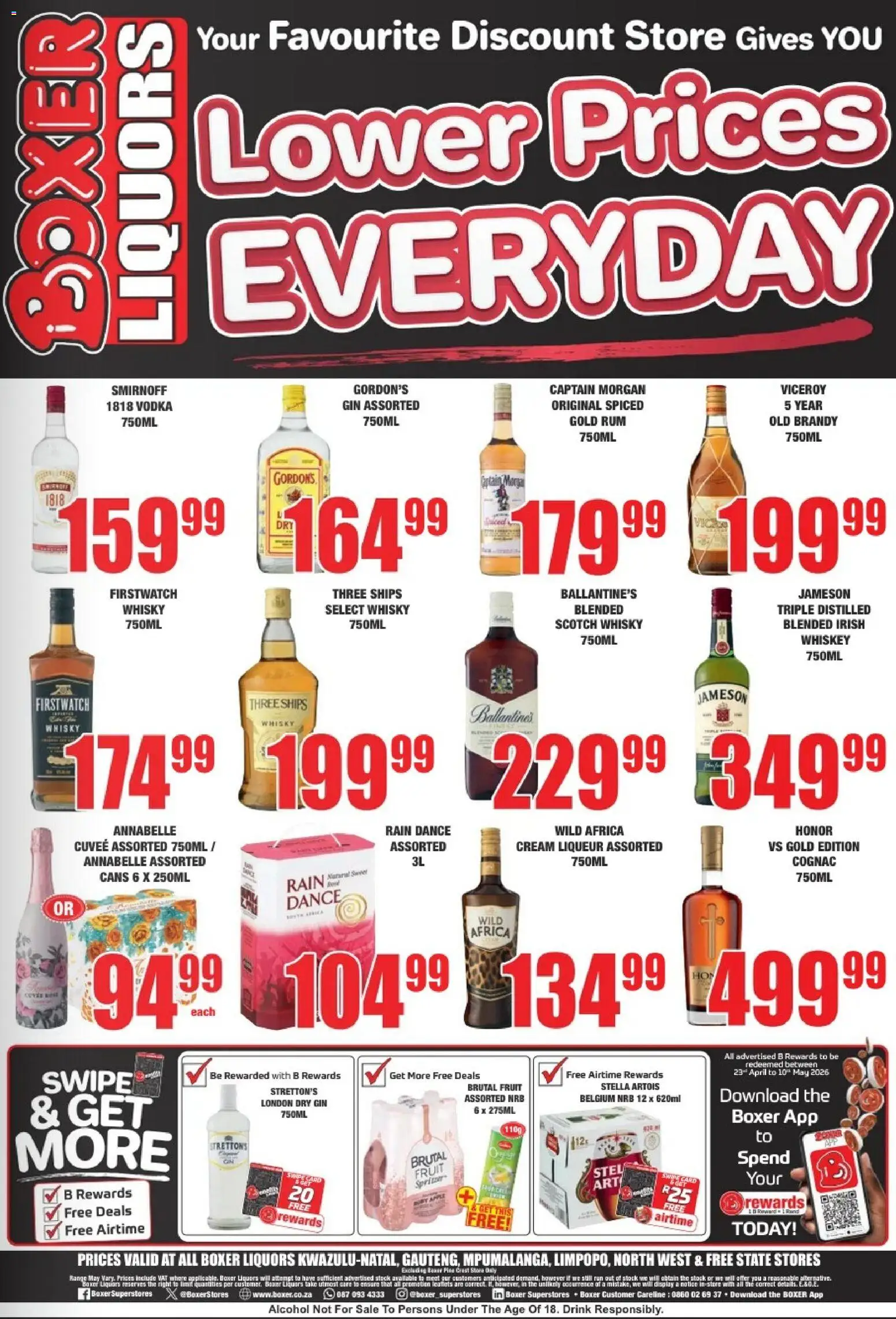 New Boxer catalogue – valid from 09.04.2026 | Page: 2 | Products: Gin, Cream, Vodka, Fruit