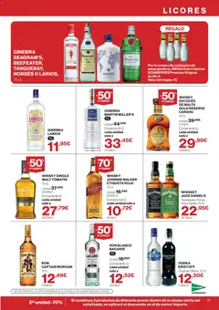 Vista previa El Corte Inglés ofertas válido desde el 10/09/2026 | Página: 21 | Productos: Bacardi, Ginebra, Whisky, Apple