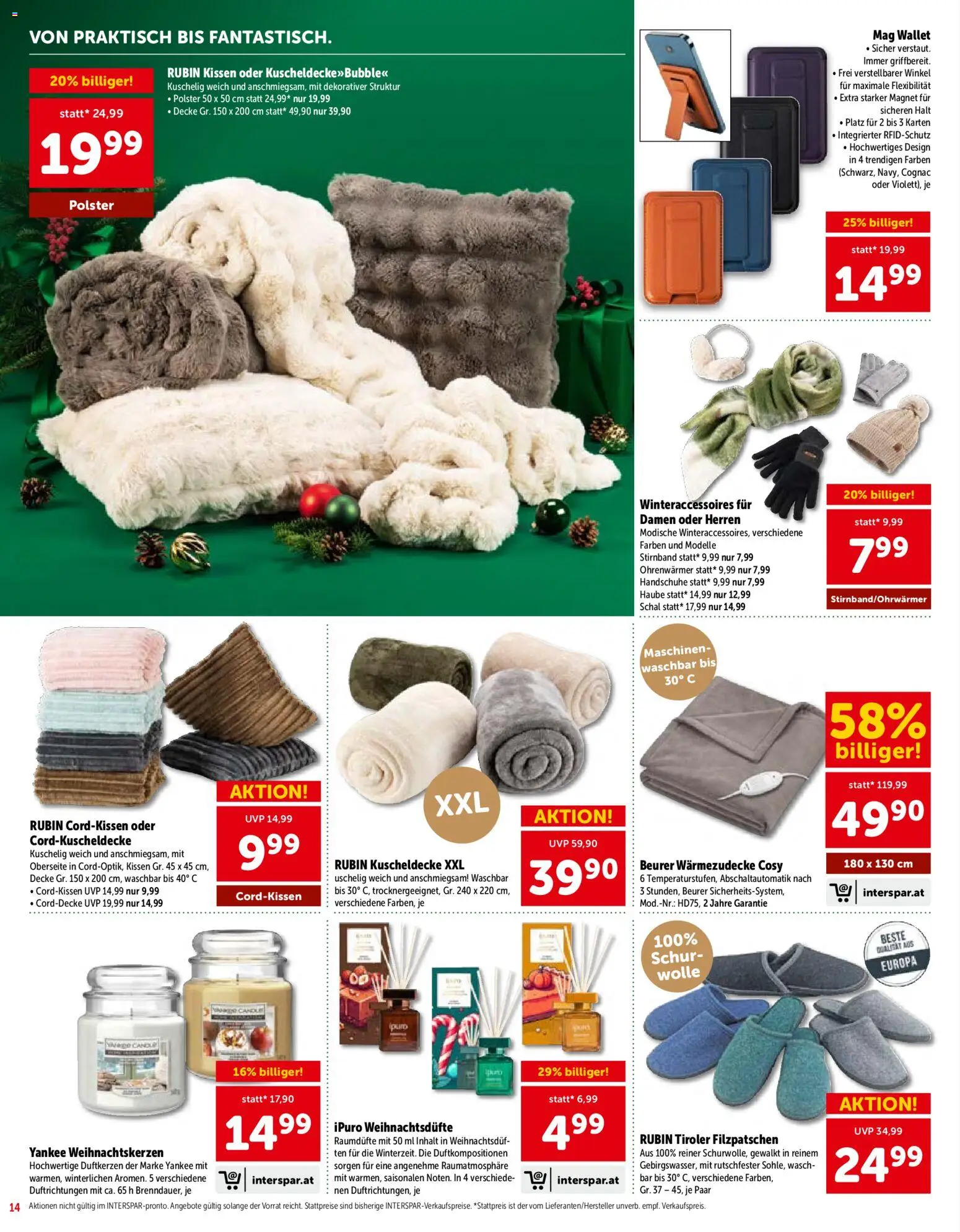 Interspar Geschenke - Paradies gültig ab 15.10.2026 | Seite: 14 | Produkte: Schal, Handschuhe, Kissen, Decke