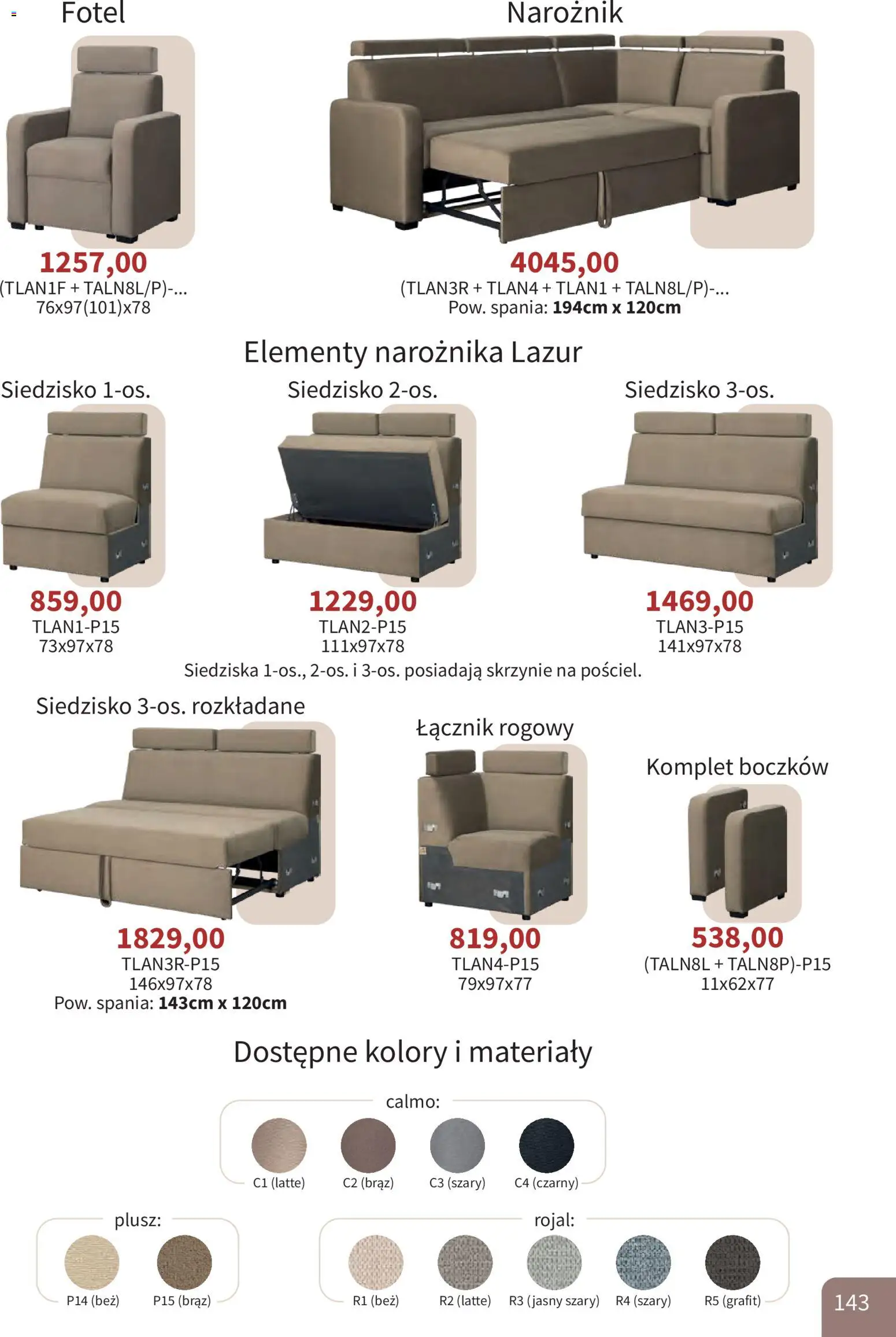 Bodzio Katalog od 01.10.2026 | Strona: 143 | Produkty: Narożnik, Fotel