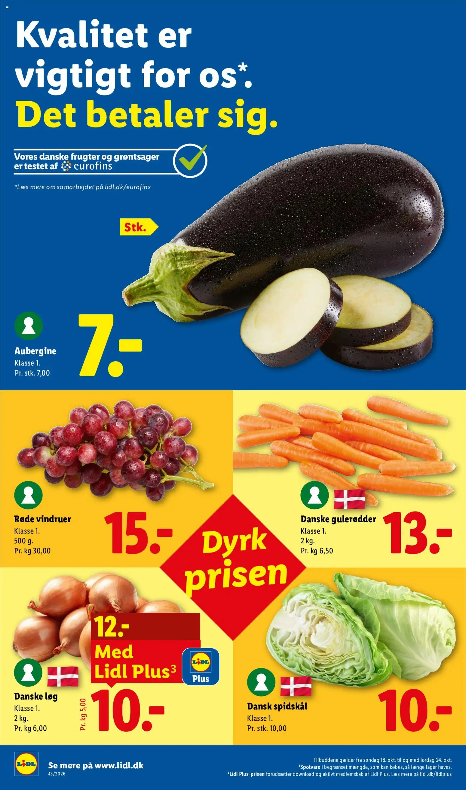 Lidl tilbudsavis – gyldig fra 18/10/2026 | Side: 2 | Produkter: Gulerødder, Løg, Aubergine, Søm