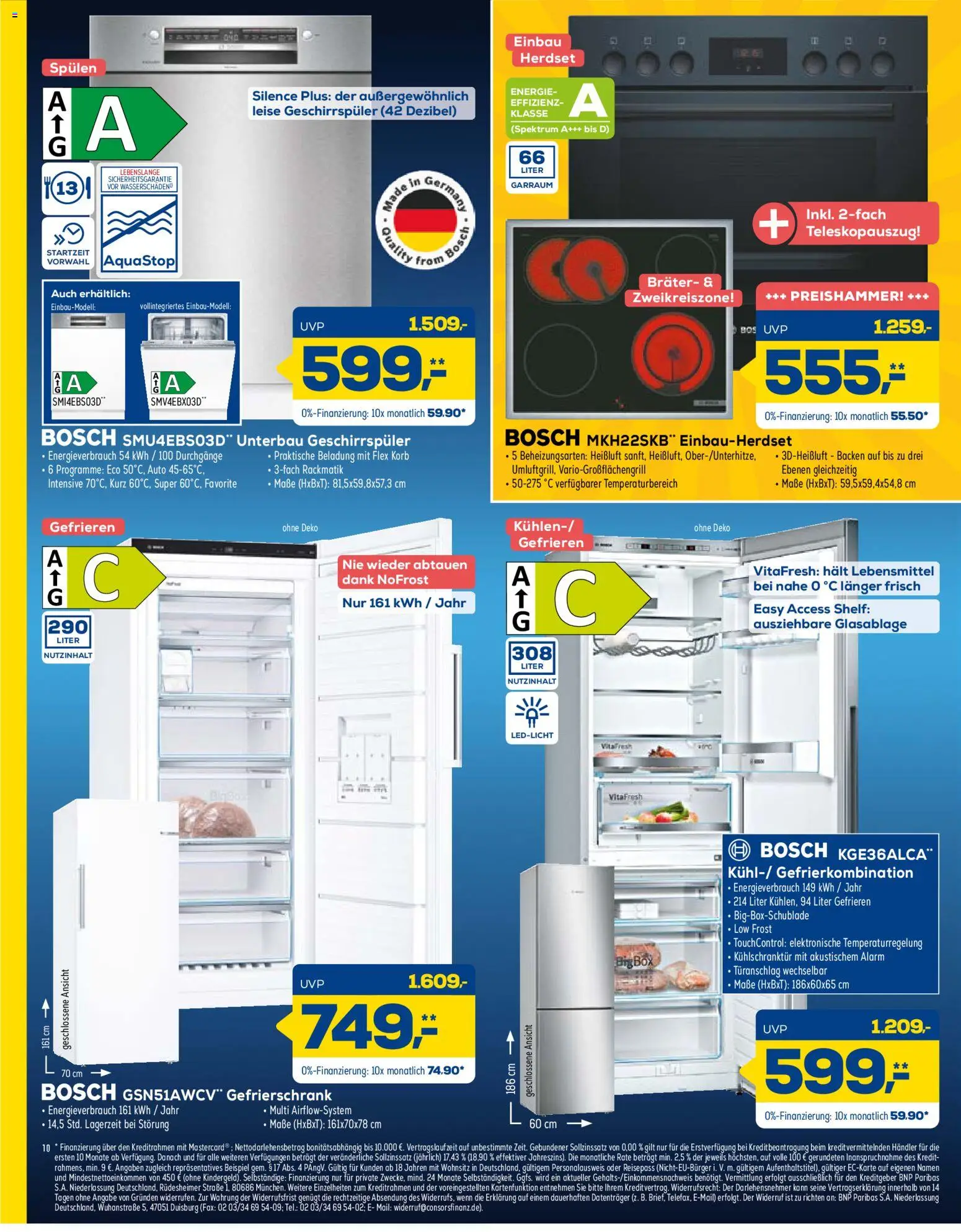 Euronics  Aktueller Prospekt – gültig ab 13.06.2026 | Seite: 10 | Produkte: Bosch, Gefrierschrank, Geschirrspüler, Korb