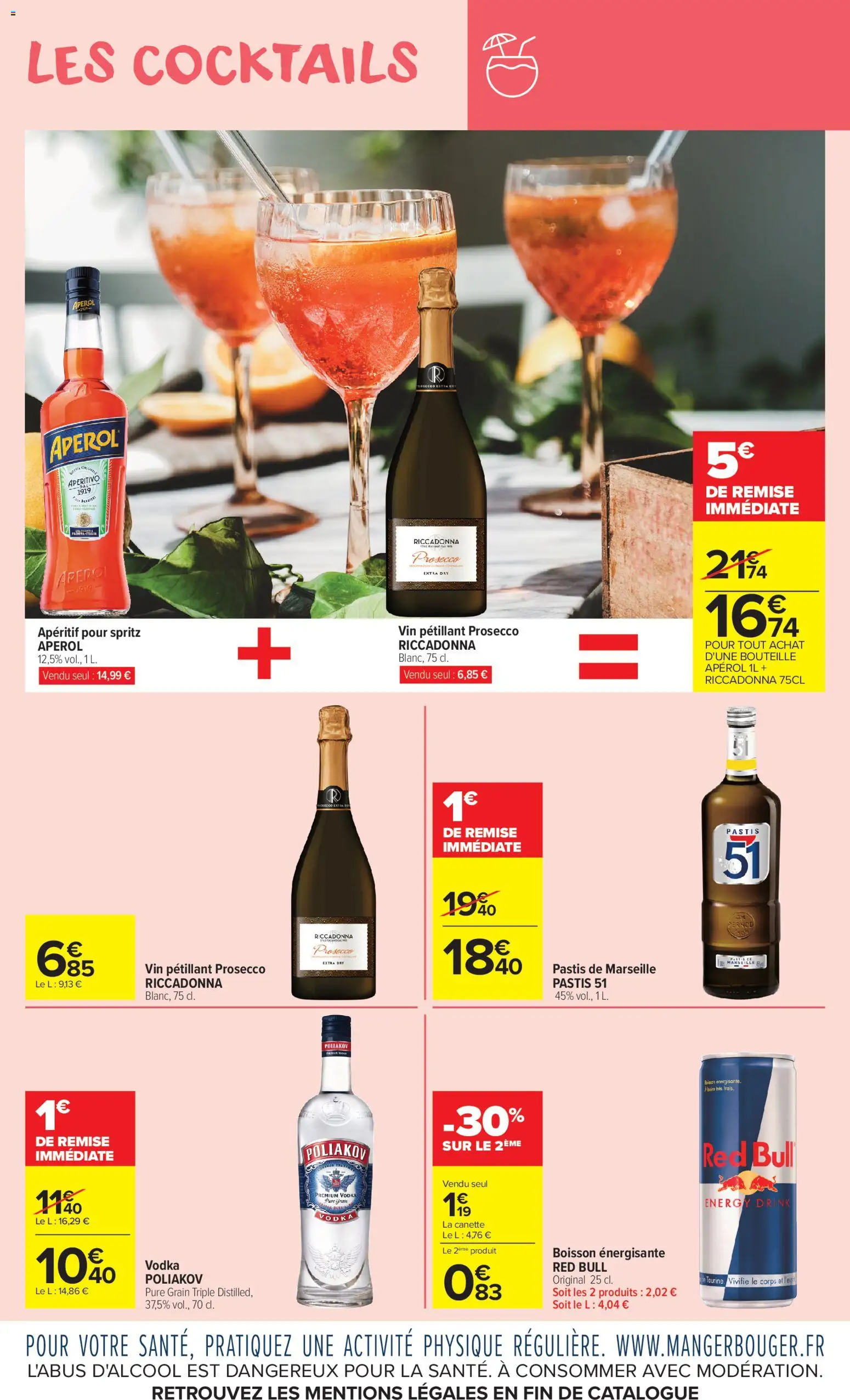 {H1} | Page: 10 | Produits: Pastis, Red bull, Boisson énergisante, Vin