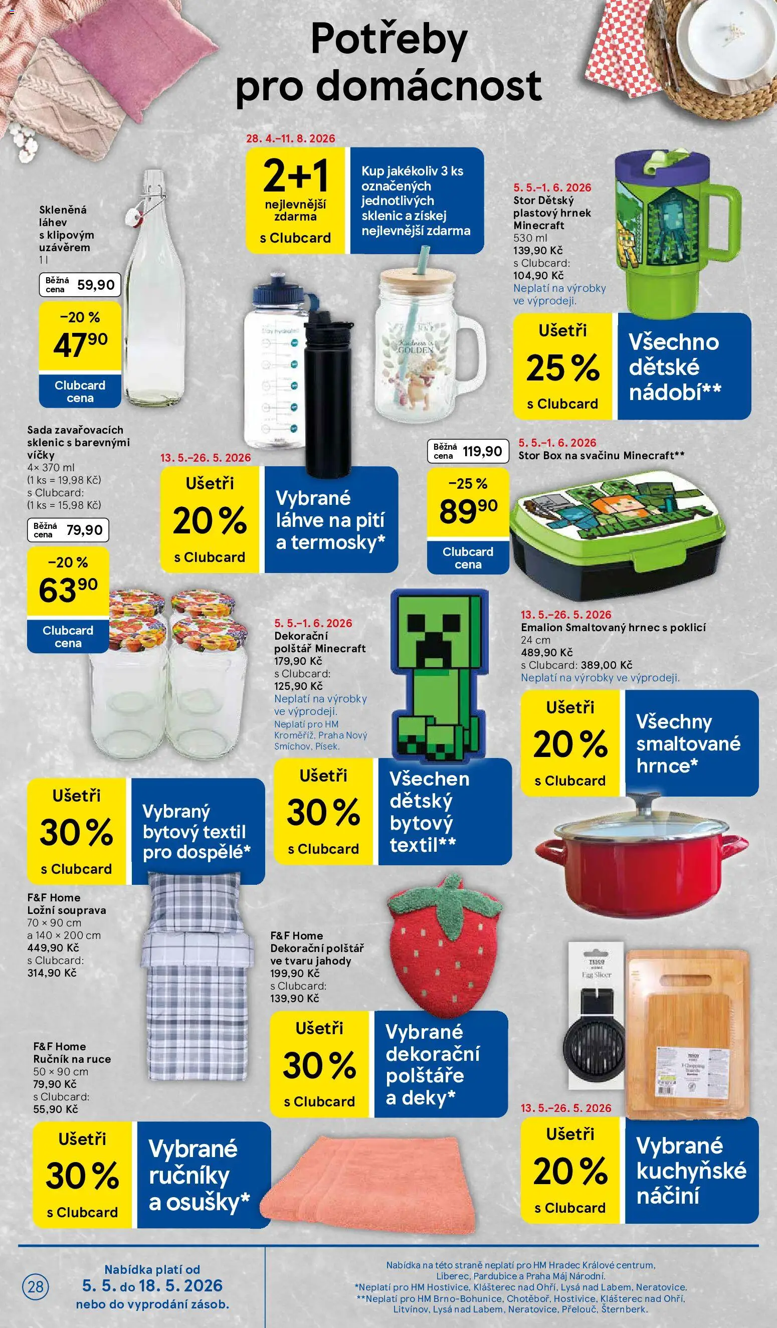 Tesco leták - Hypermarket od 13.05.2026 | Strana: 28 | Produkty: Hrnek, Lahve, Lunch, Jar