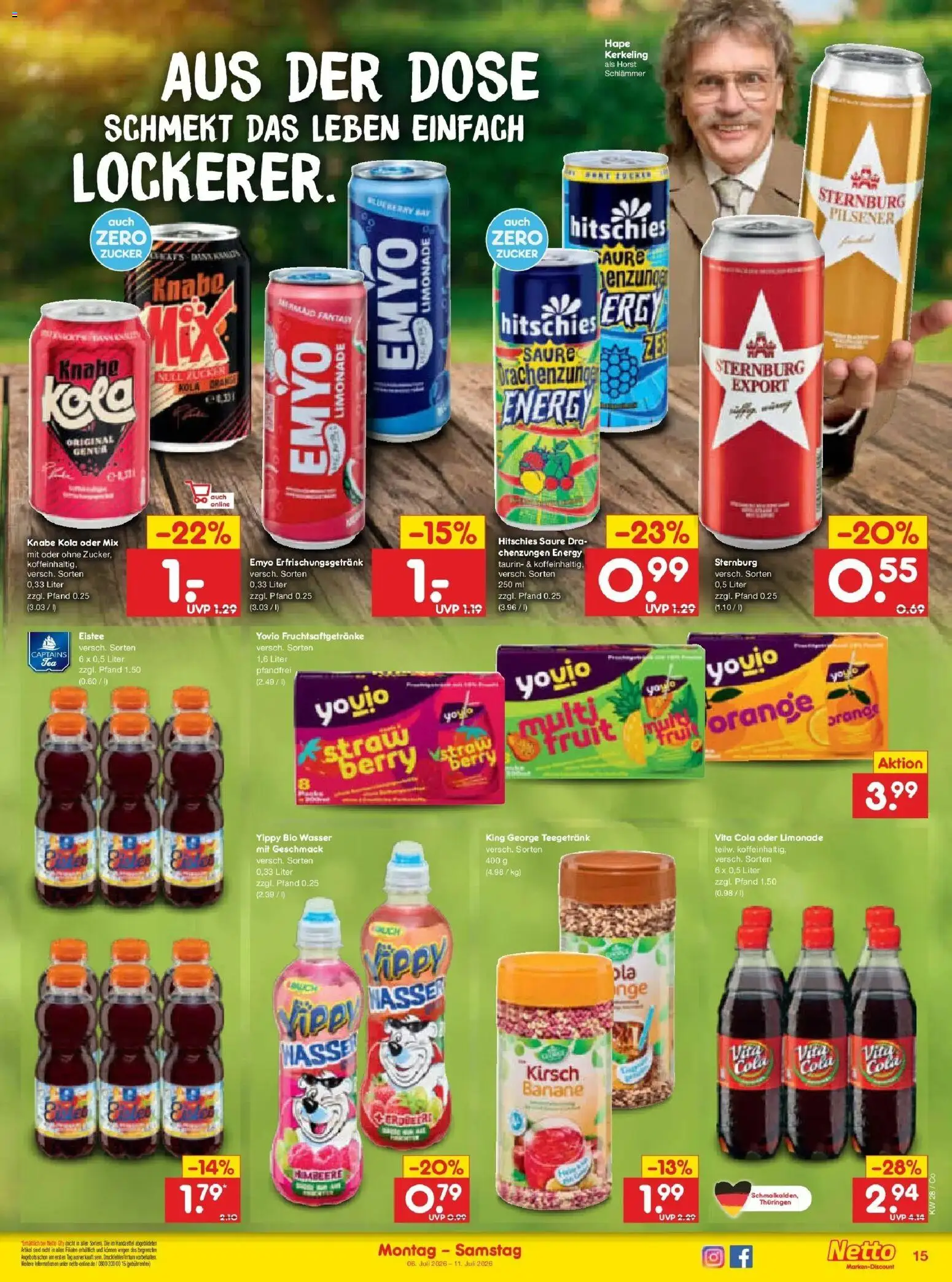 Netto Marken-Discount - Netto: Wochenangebote – gültig ab 05.07.2026 | Seite: 21 | Produkte: Energy, Limonade, Vita cola, Himbeere