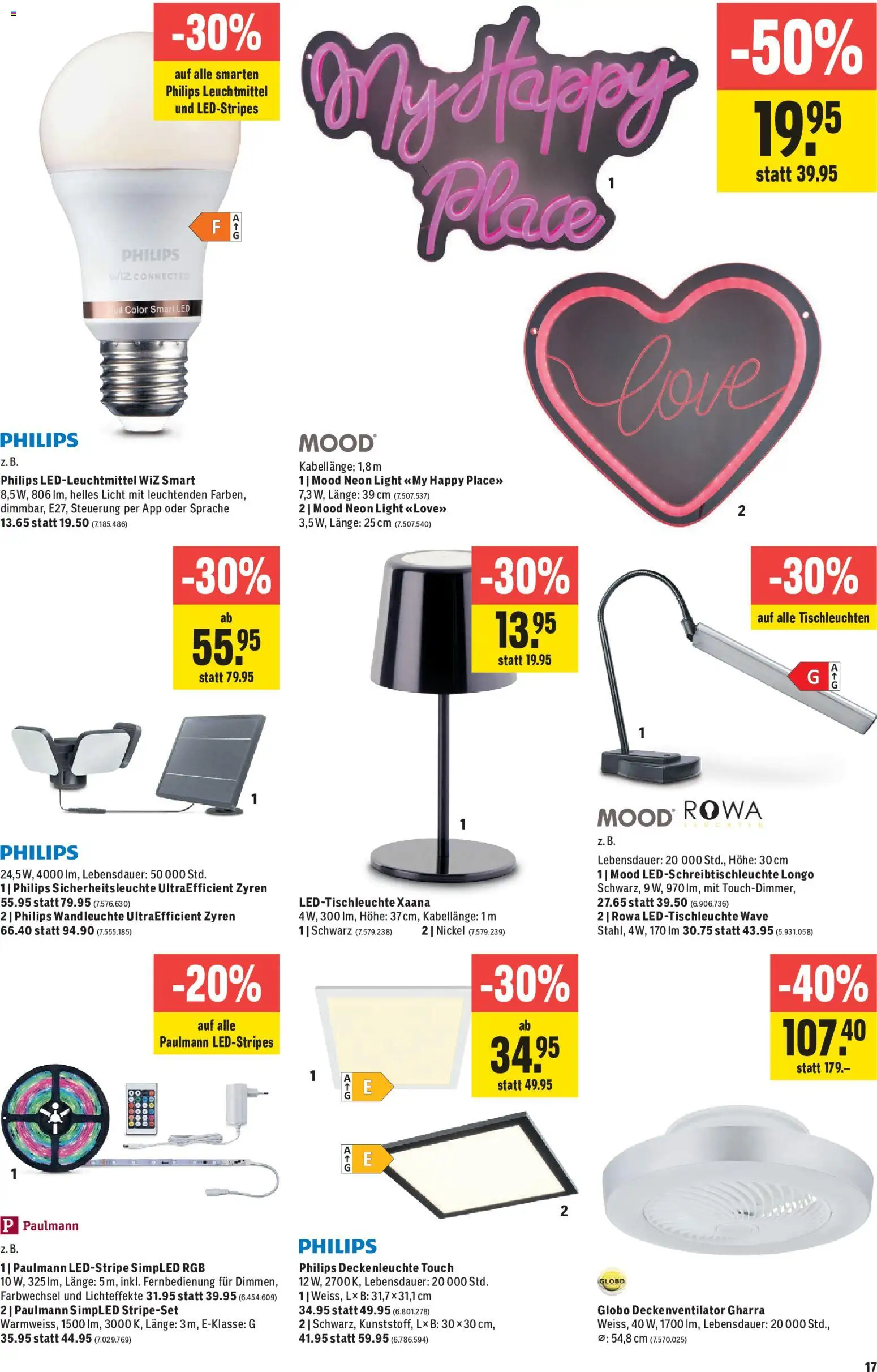 Jumbo aktionen – gültig ab 08.10.2026 | Seite: 17 | Produkte: Wandleuchte, Philips