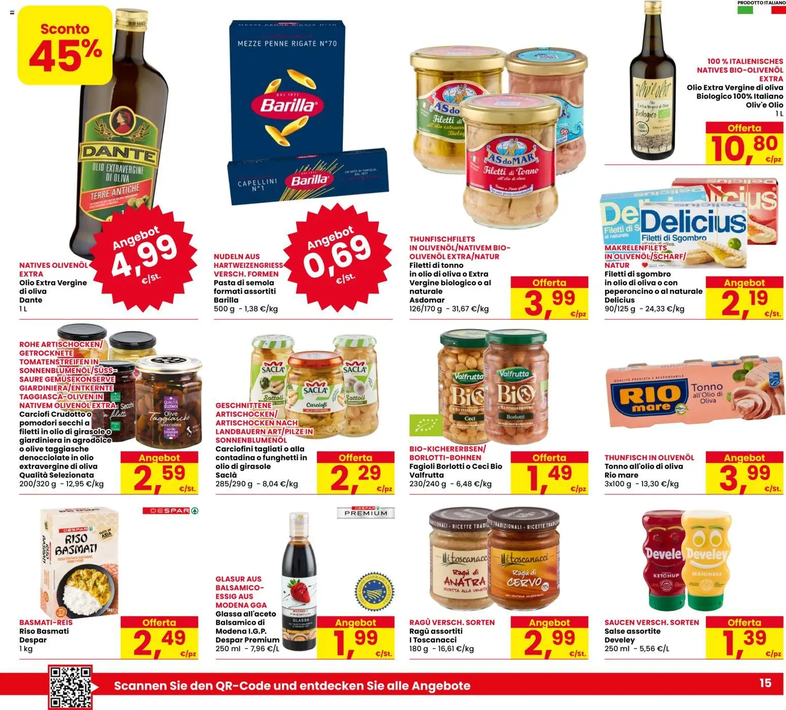 Volantino Eurospar del 03/09/2026 | Pagina: 15 | Prodotti: Riso, Carciofi, Glassa, Pomodori secchi