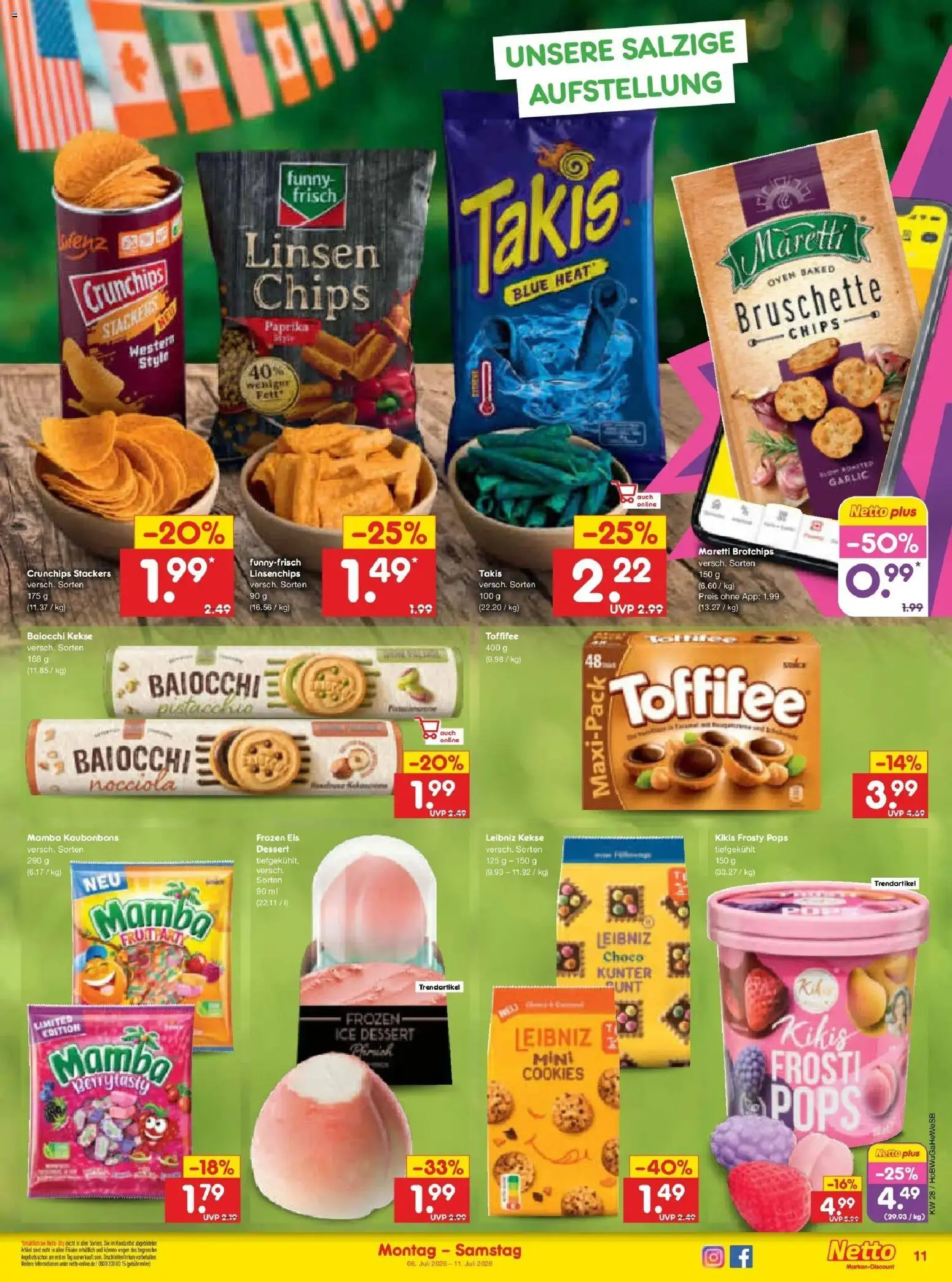Netto Marken-Discount - Netto: Wochenangebote – gültig ab 05.07.2026 | Seite: 15 | Produkte: Paprika, Toffifee, Kekse, Eis