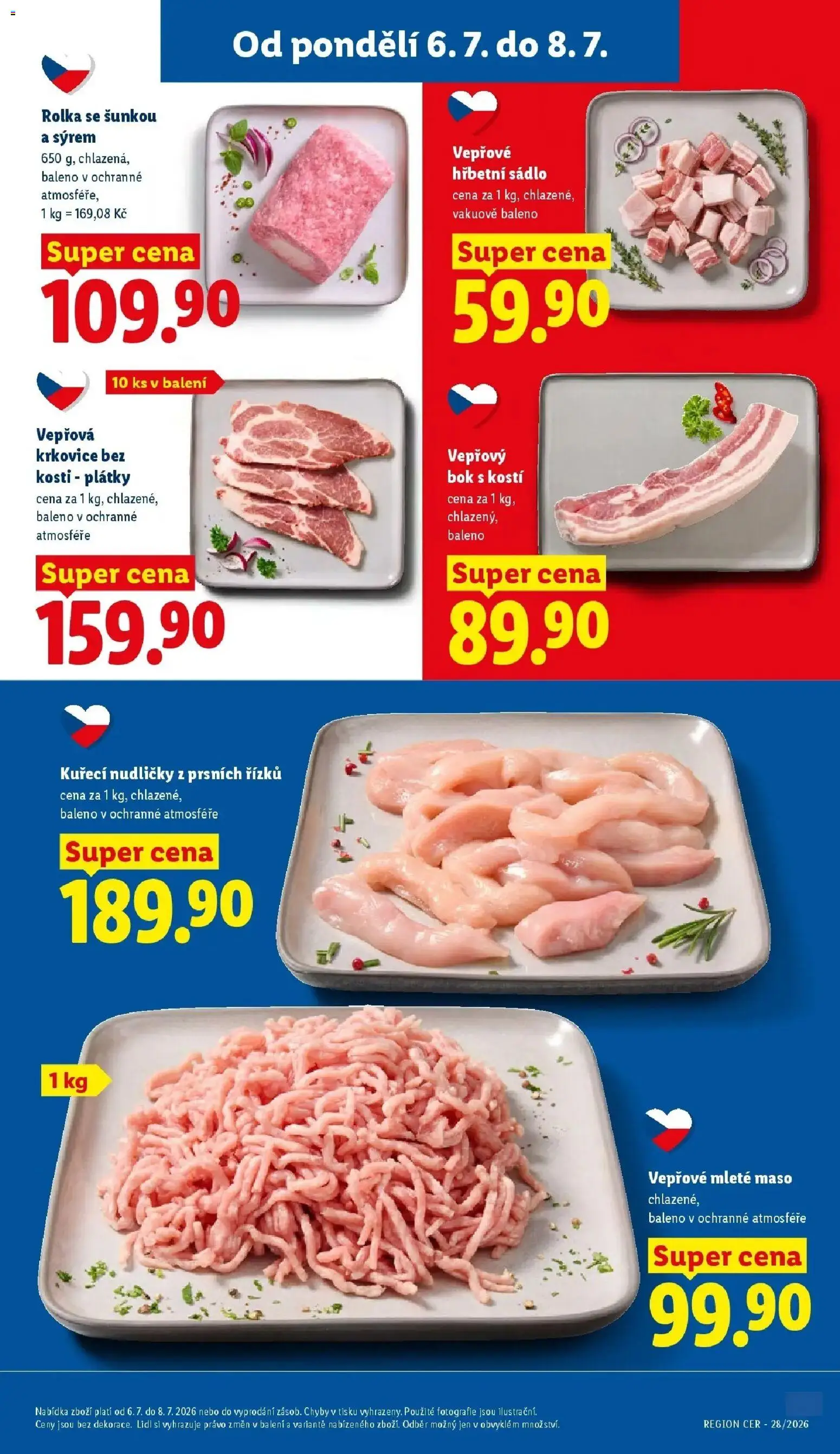 Lidl aktuální leták od 06.07.2026 | Strana: 13 | Produkty: Sádlo, Krkovice, Hřbetní sádlo, Vepřová krkovice