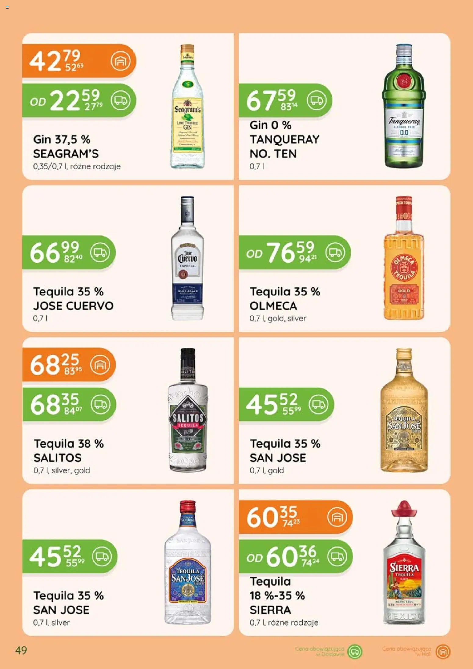 Eurocash gazetka - Katalog Alkoholowy od 01.09.2026 | Strona: 49 | Produkty: Tequila Sierra, Tequila, Gin