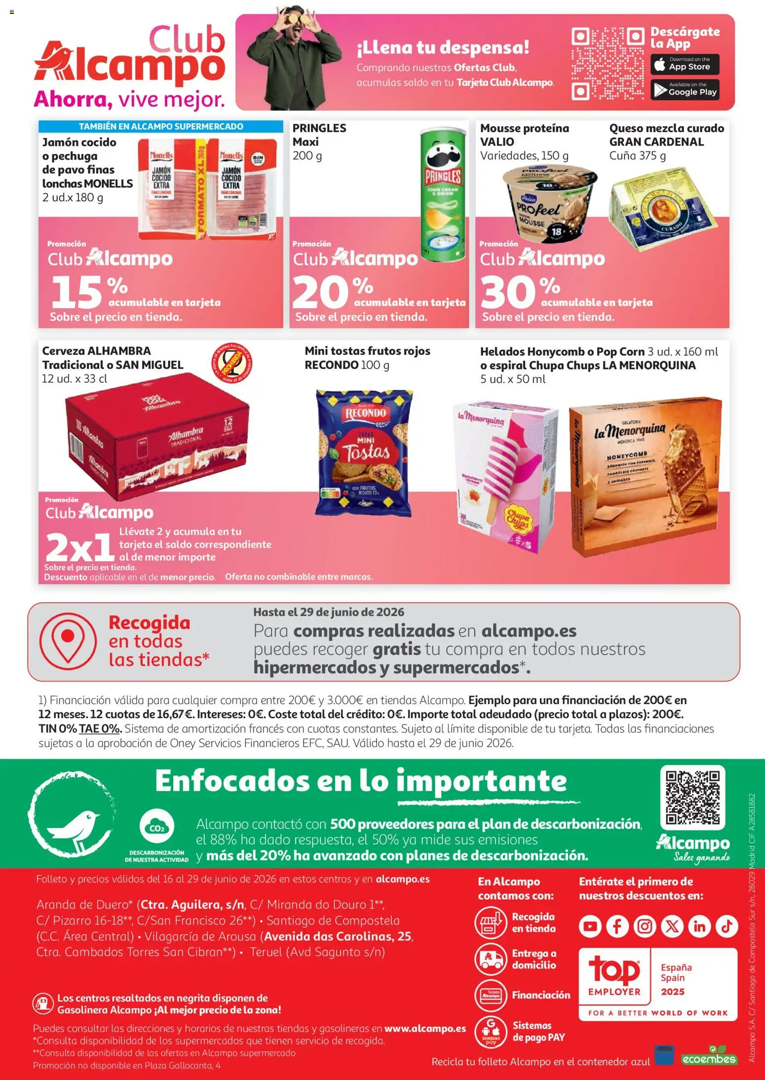 Alcampo -  HP Unico │ válido desde el 16.06.2026 | Página: 28 | Productos: Chocolate, Jamón, Jamón cocido, Cuna
