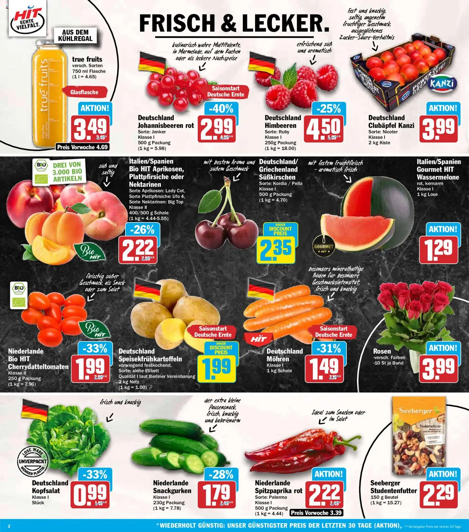 HIT Prospekt – gültig ab 29.06.2026 | Seite: 2 | Produkte: Berliner, Nektarinen, Wassermelone, Kuchen