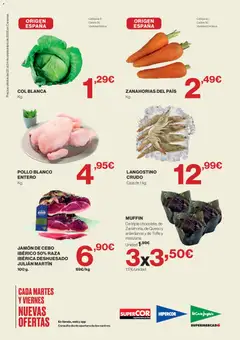 Vista previa Supercor Canarias válido desde el 22/09/2026 | Página: 2 | Productos: Col, Arándanos, Pollo, Langostino