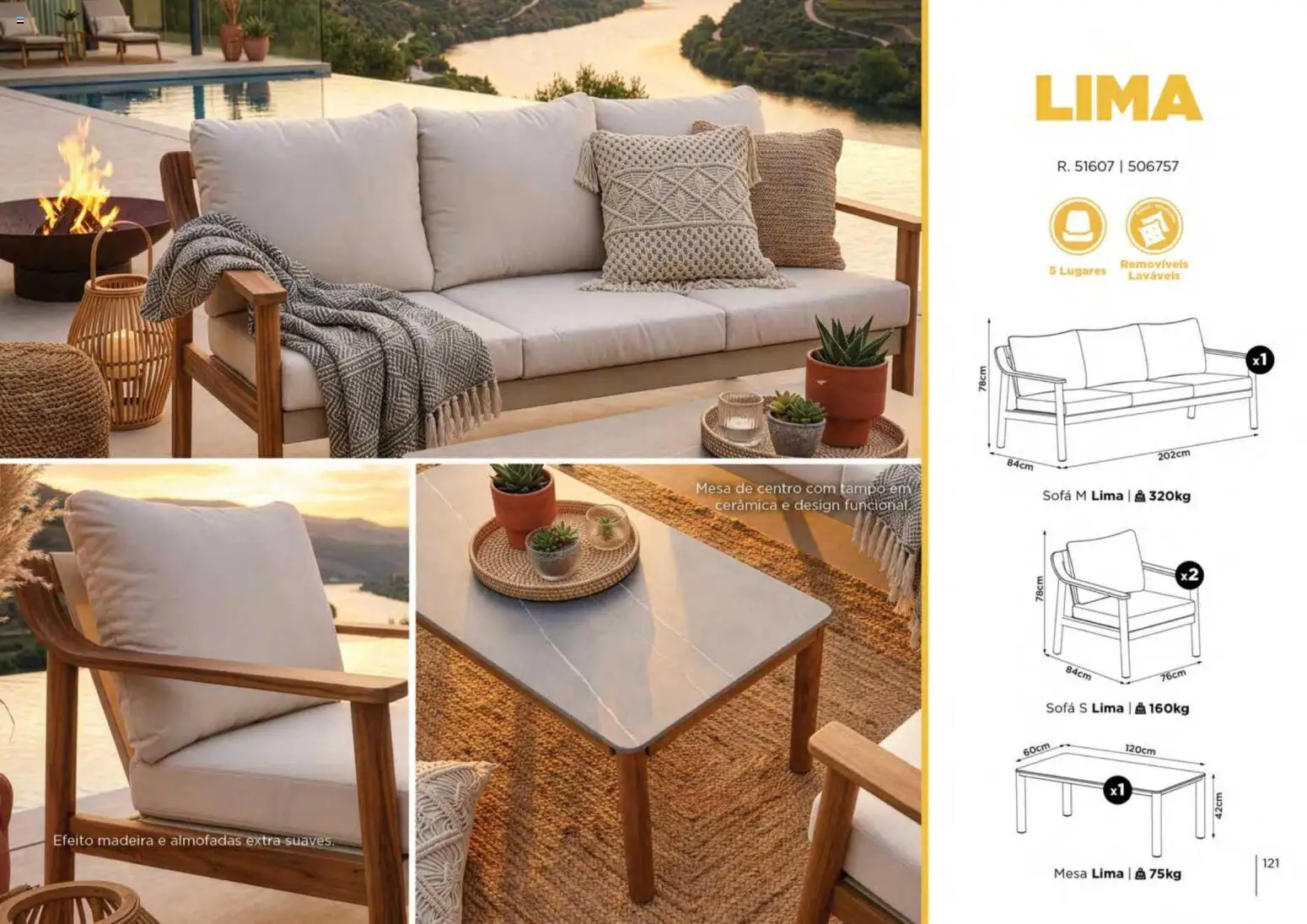 Espaço Casa folheto Ar Livre 2026 │ válido de 07.03.2026 | Página: 121 | Produtos: Sofá, Mesa