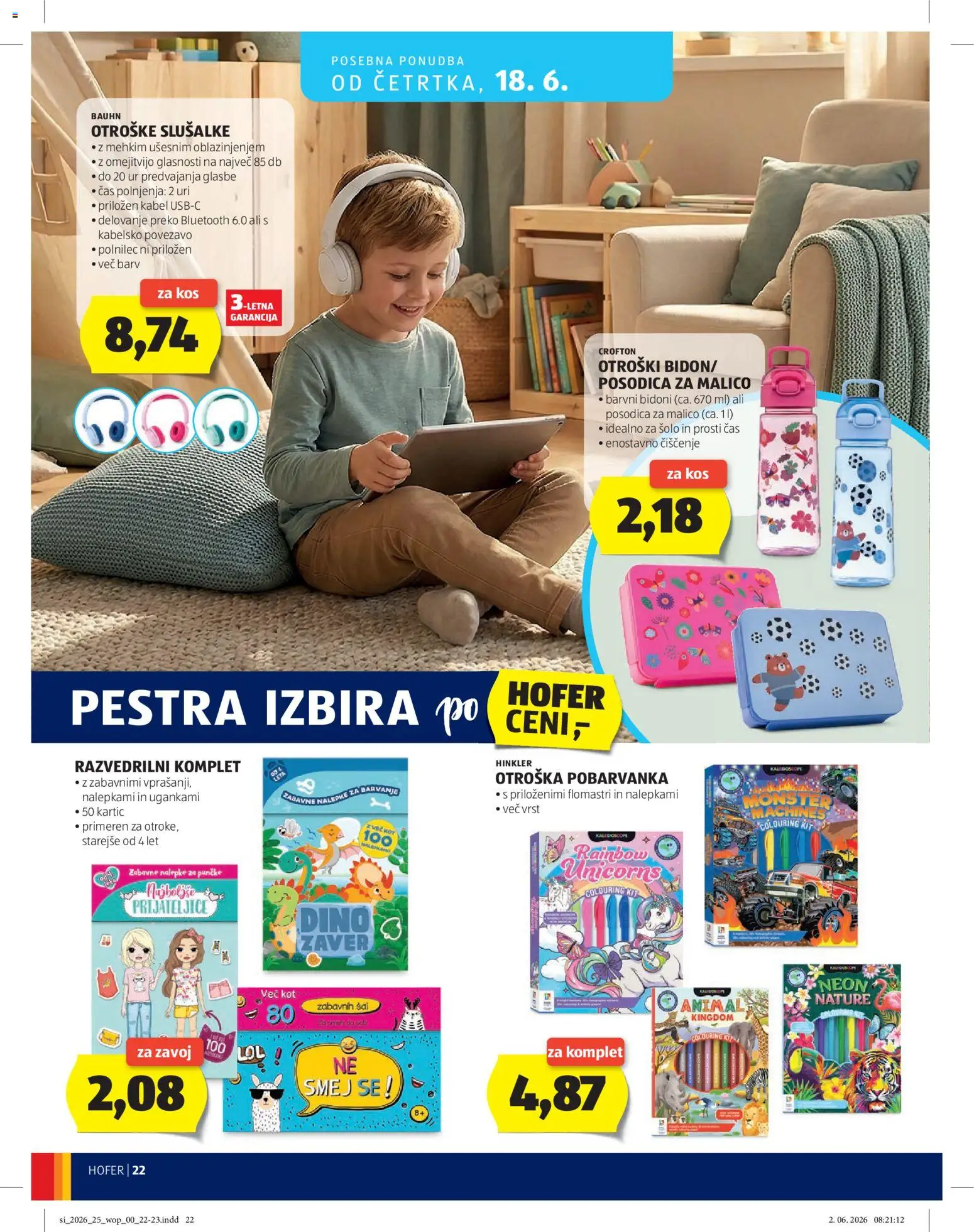 Hofer SI katalog | vrijedi od 10.06.2026 | Stranica: 22 | Proizvodi: Šal, Kabel