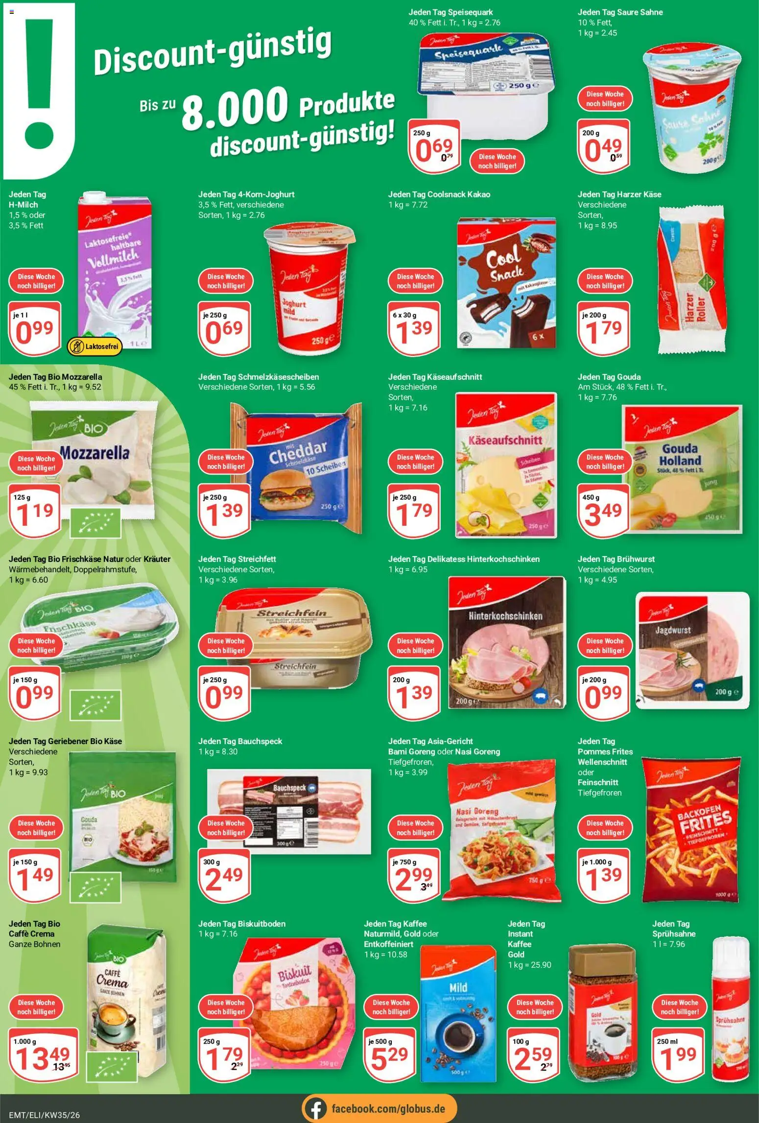 Globus Prospekt Erfurt – gültig ab 24.08.2026 | Seite: 12 | Produkte: Gouda, Sahne, Speisequark, Frischkase