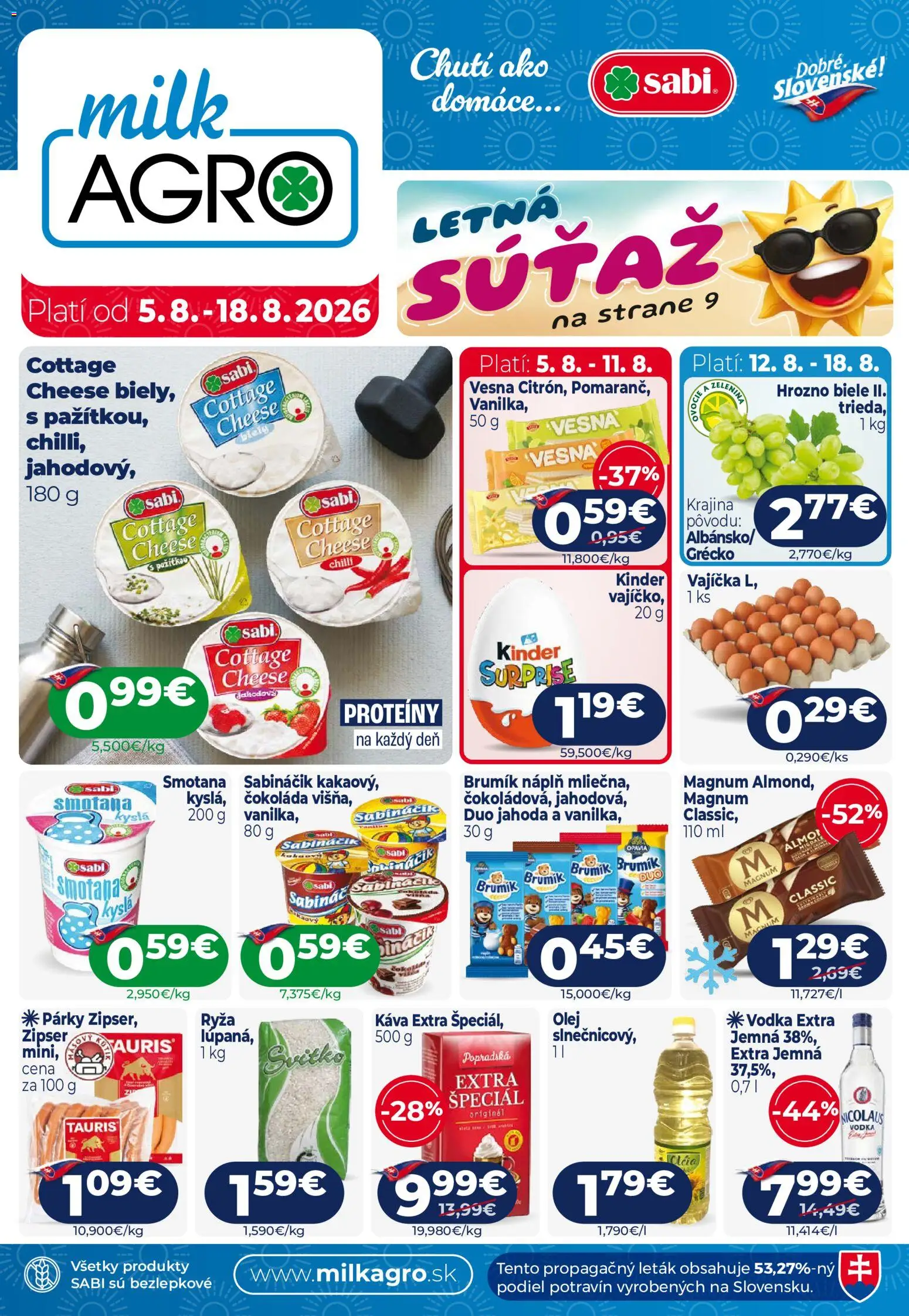 Nové Milk Agro akcie – leták je platný od 05.08.2026 | Strana: 1