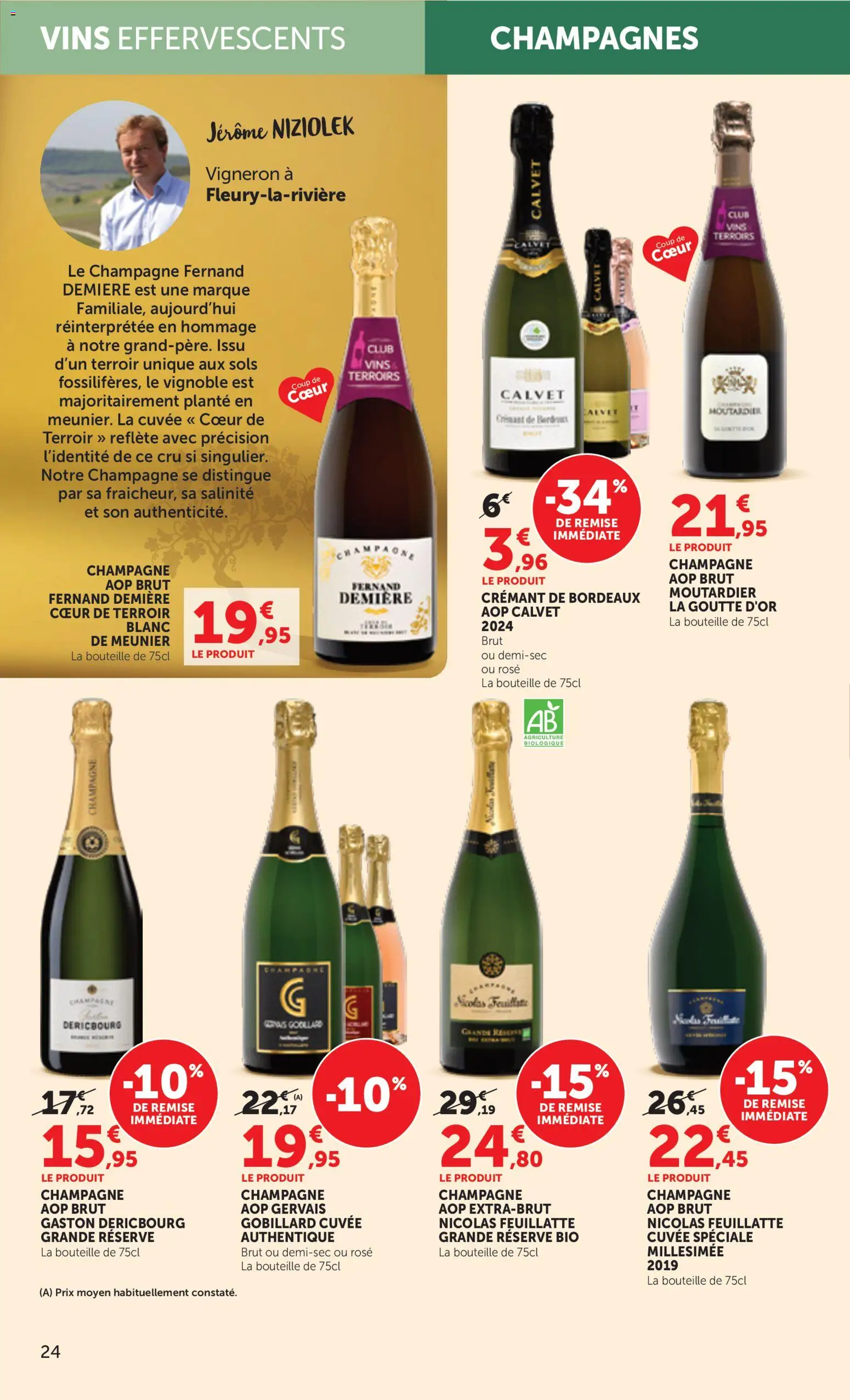 {H1} | Page: 24 | Produits: Champagne, Crémant de Bordeaux, Crémant, Bouteille