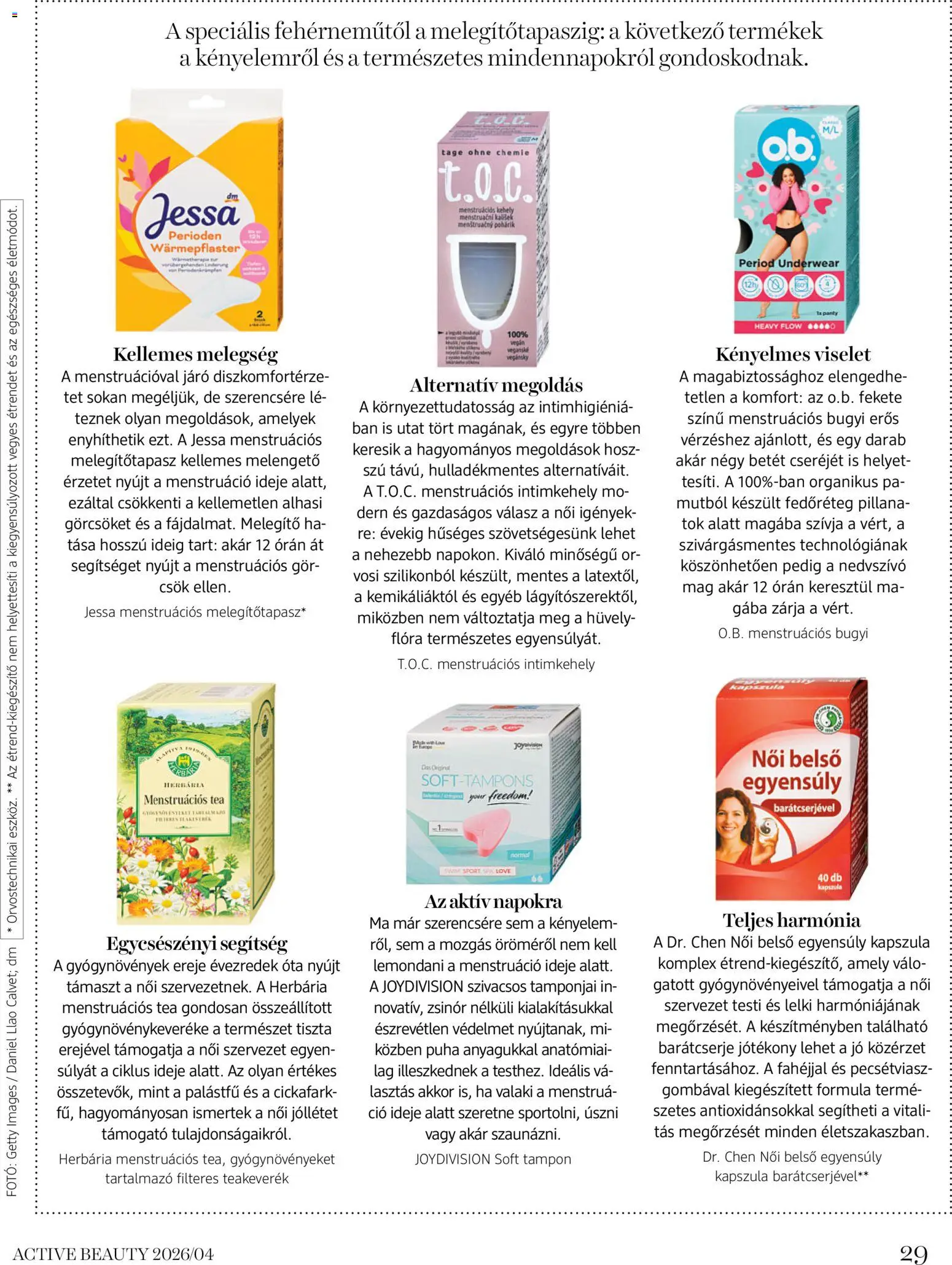 DM Drogerie Markt akciós ujság - amely érvényes a következő dátumtól: 09.04.2026 | Oldal: 29 | Termékek: Tök, Tea, Bugyi