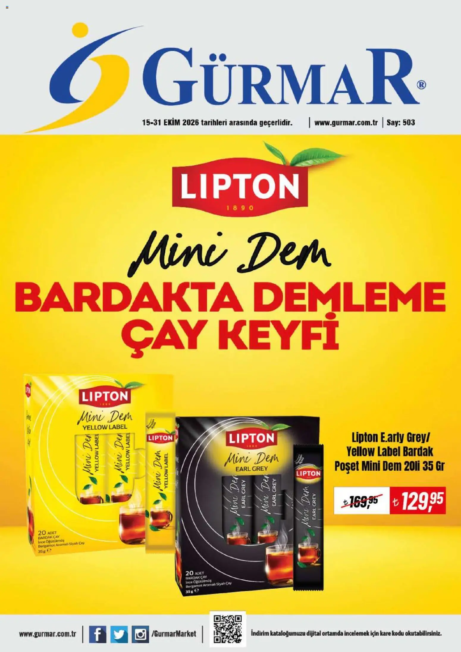 Gürmar Katalog - 15 Ekim 2026 tarihinden itibaren geçerlidir | Sayfa: 1 | Ürünler: Çay, Bardak